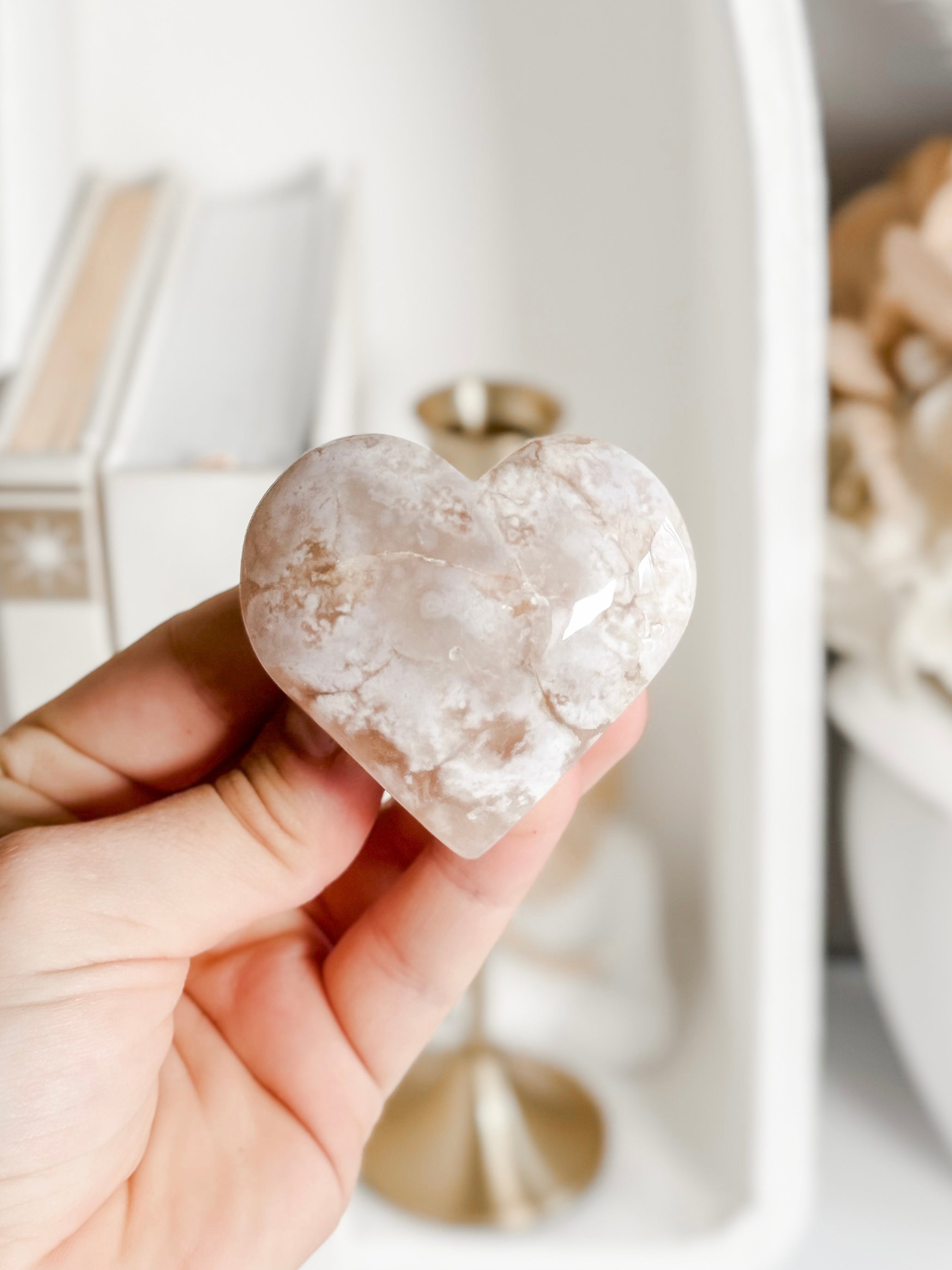 Flower Agate Heart