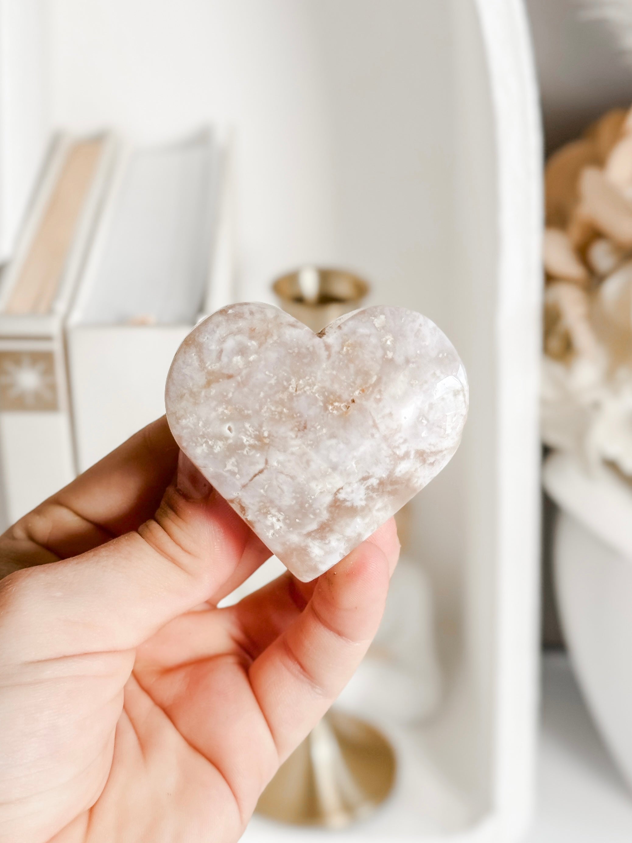 Flower Agate Heart