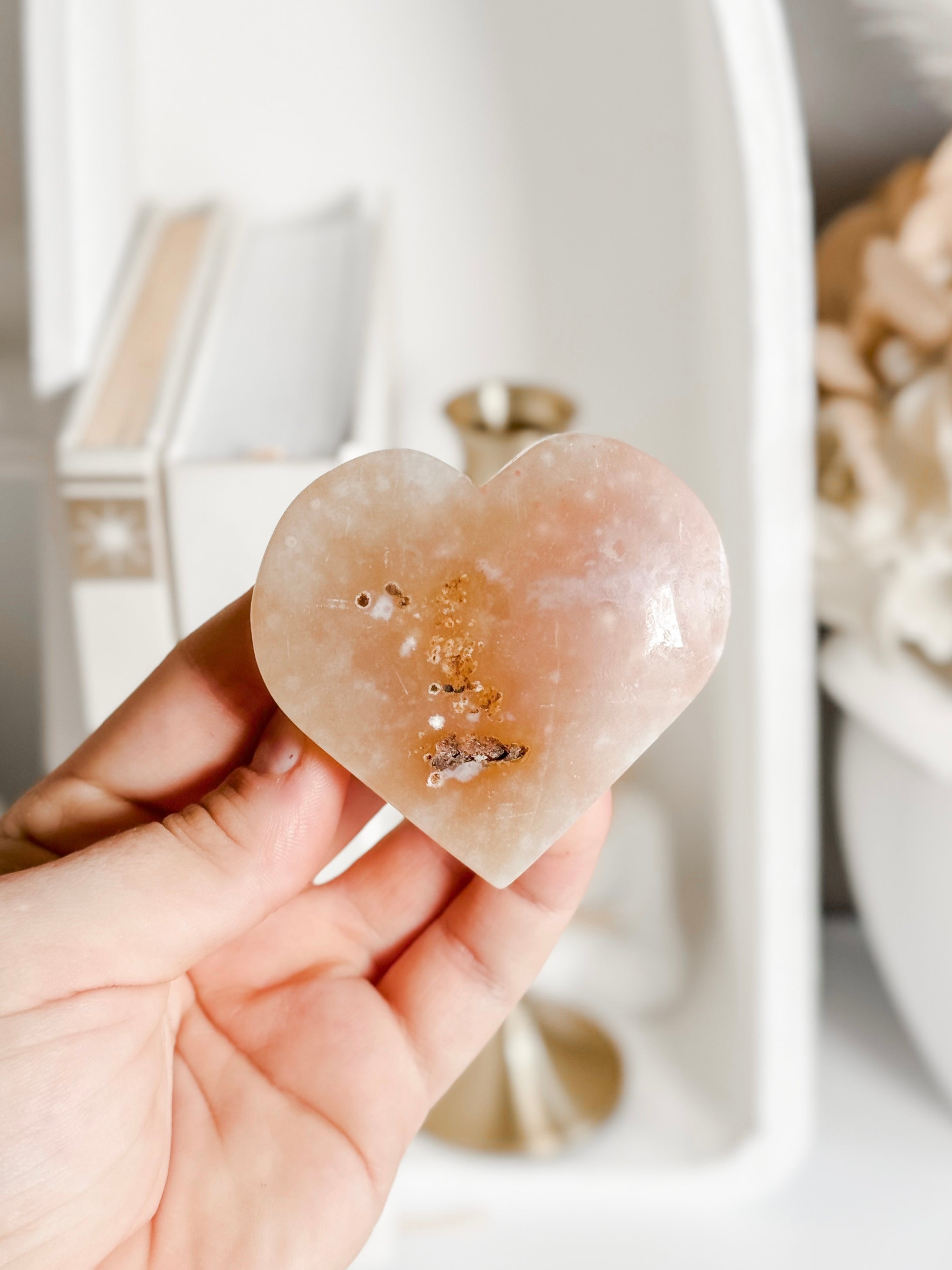 Flower Agate Heart