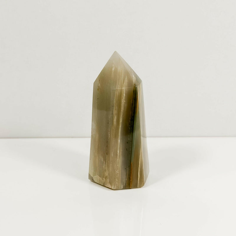 Chlorite Included Quartz Tower Healing Crystal.