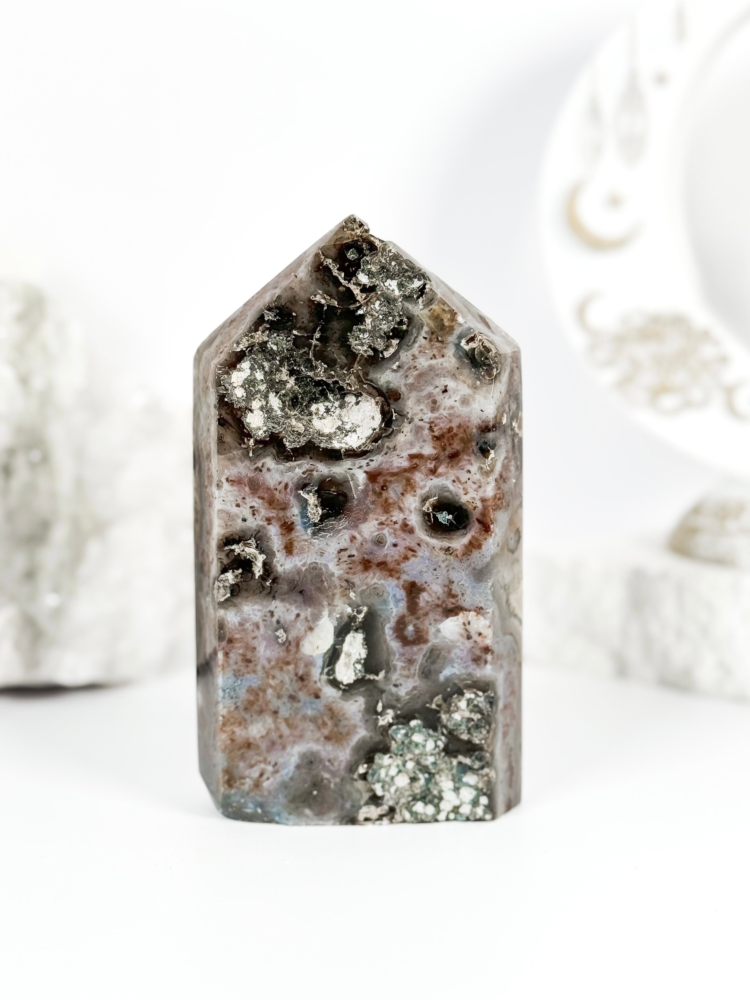 Druzy Agate Tower