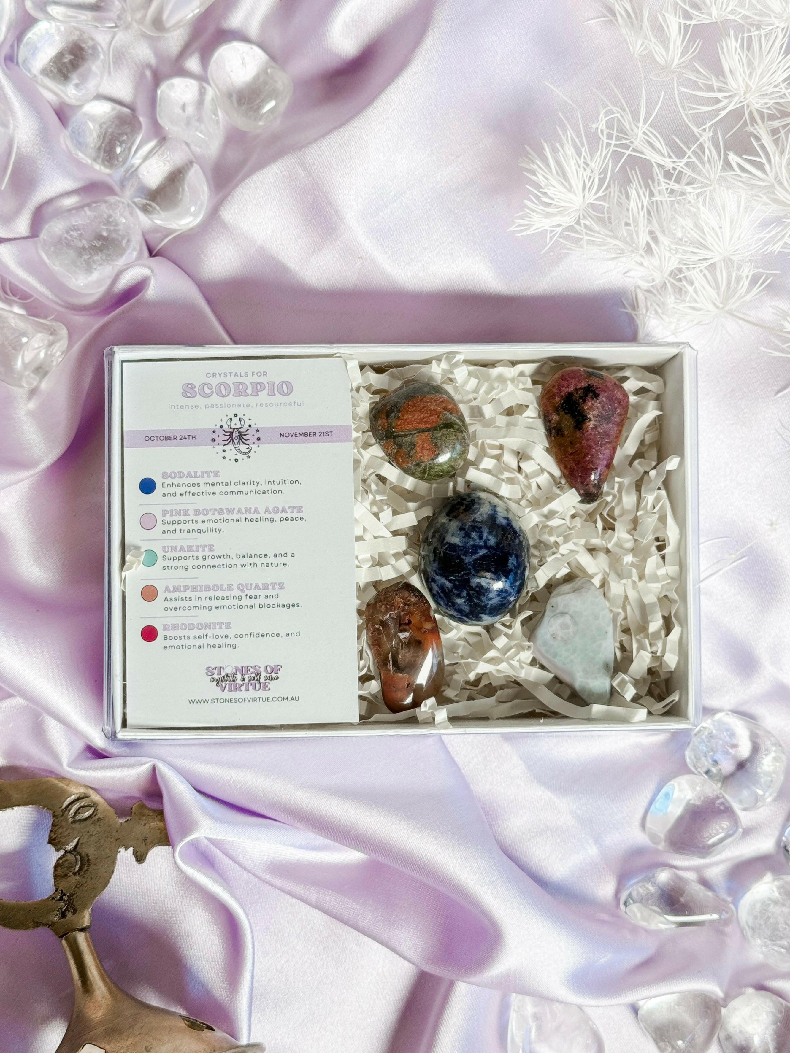 Scorpio Zodiac Crystal Kit Healing Crystal.