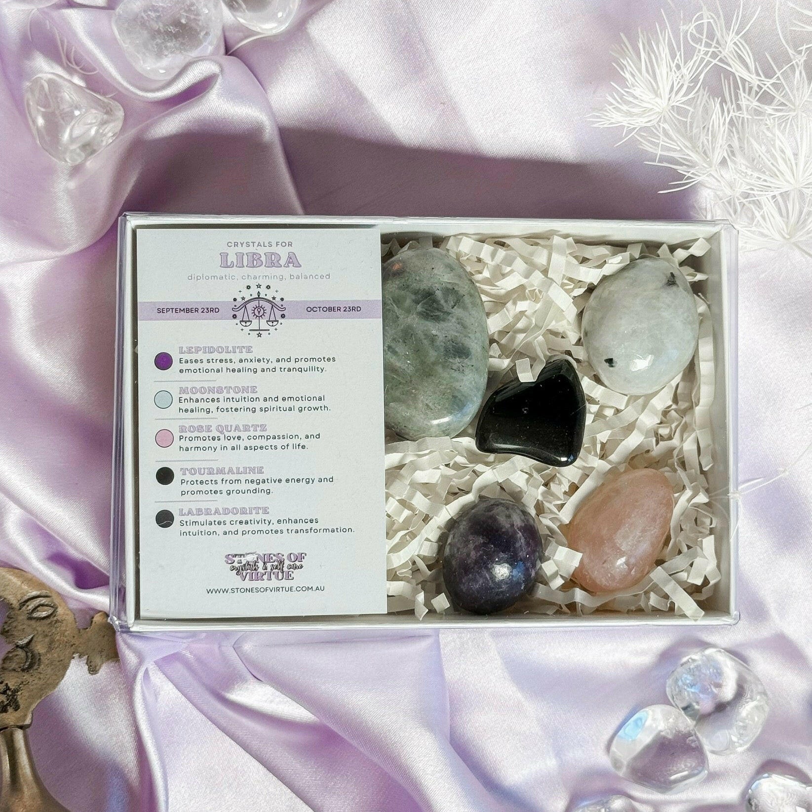 Libra Zodiac Crystal Kit Healing Crystal.