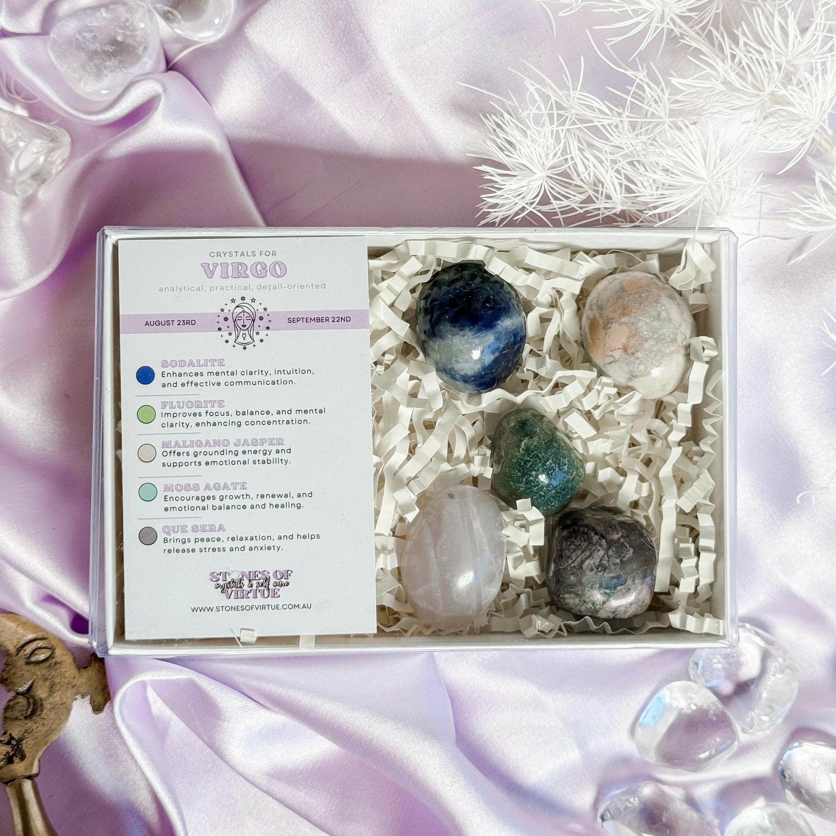 Virgo Zodiac Crystal Kit Healing Crystal.