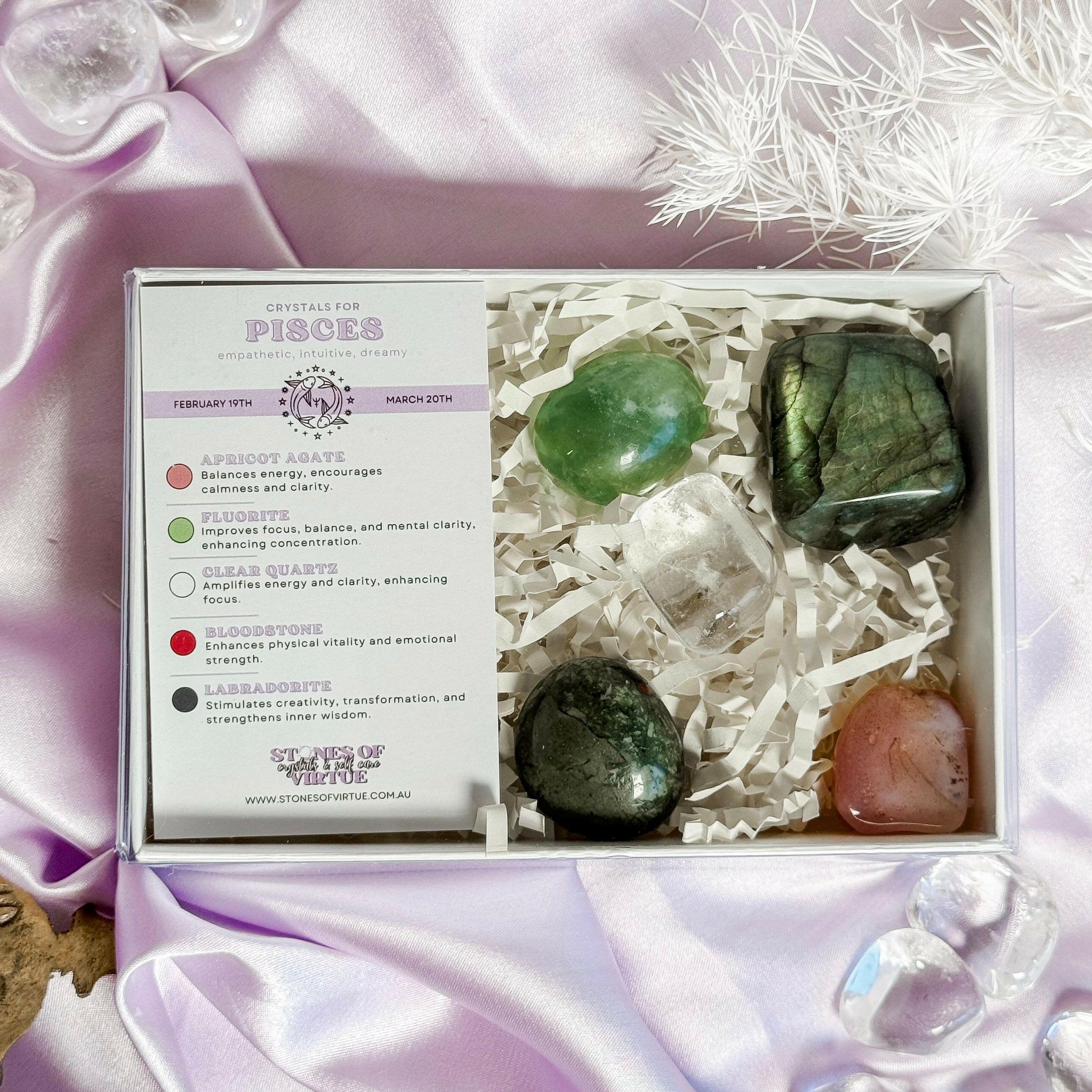 Pisces Zodiac Crystal Kit Healing Crystal.