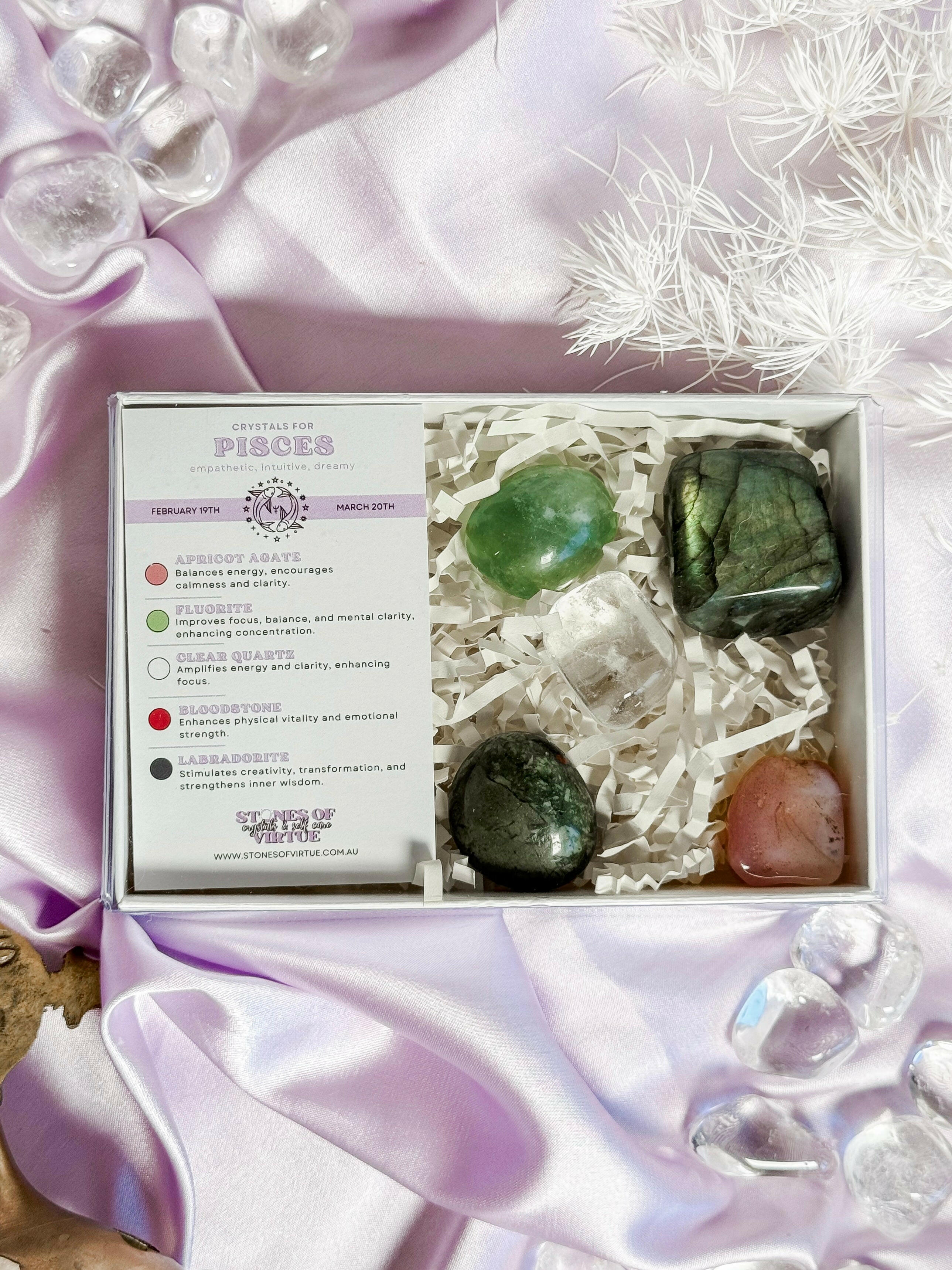 Pisces Zodiac Crystal Kit Healing Crystal.
