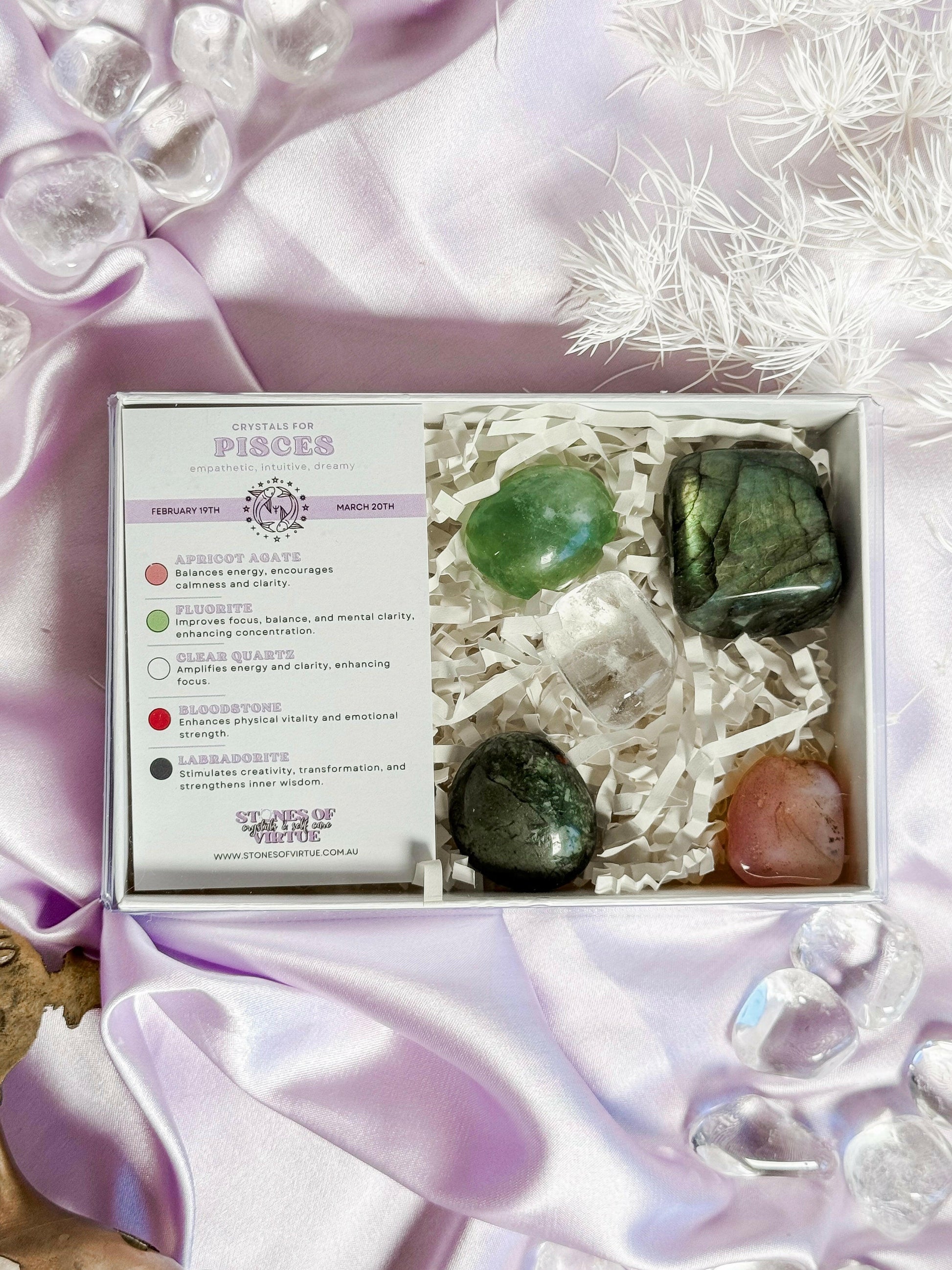 Pisces Zodiac Crystal Kit Healing Crystal.