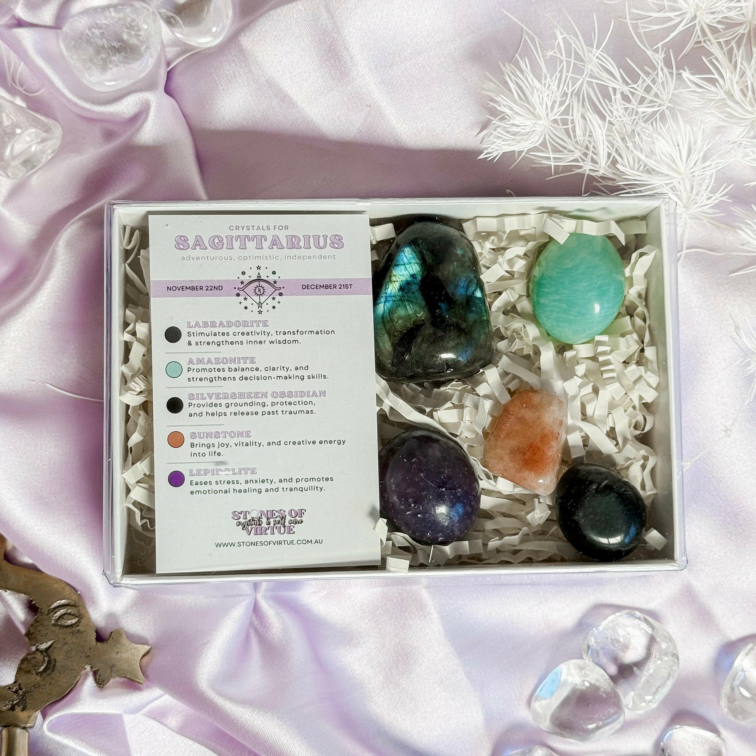 Sagittarius Zodiac Crystal Kit Healing Crystal.