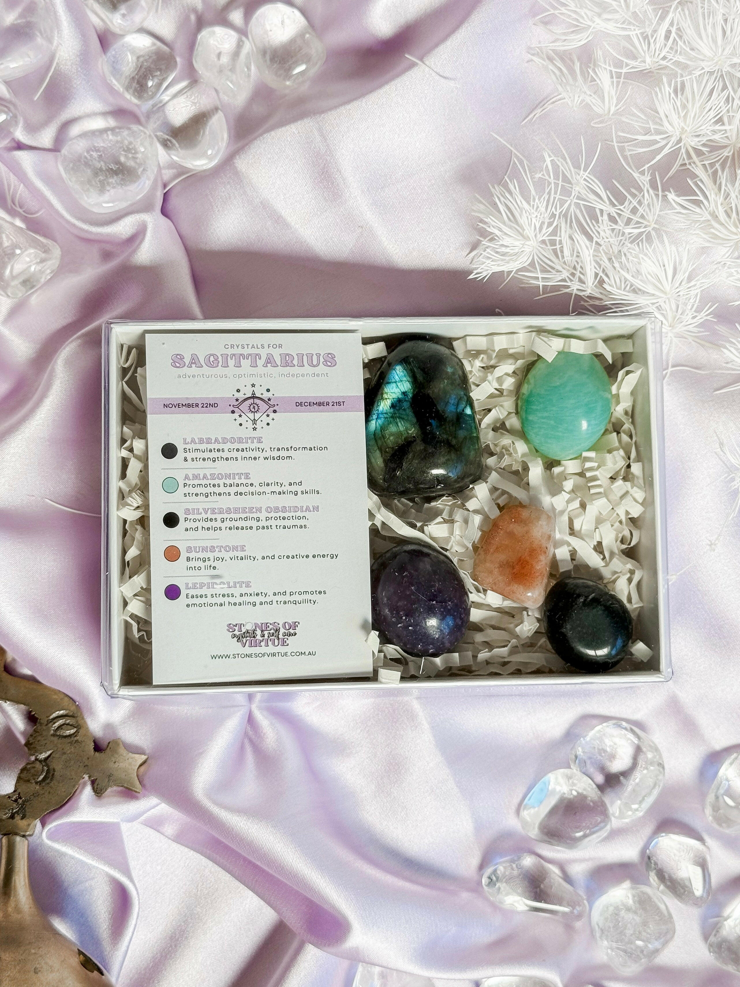 Sagittarius Zodiac Crystal Kit Healing Crystal.