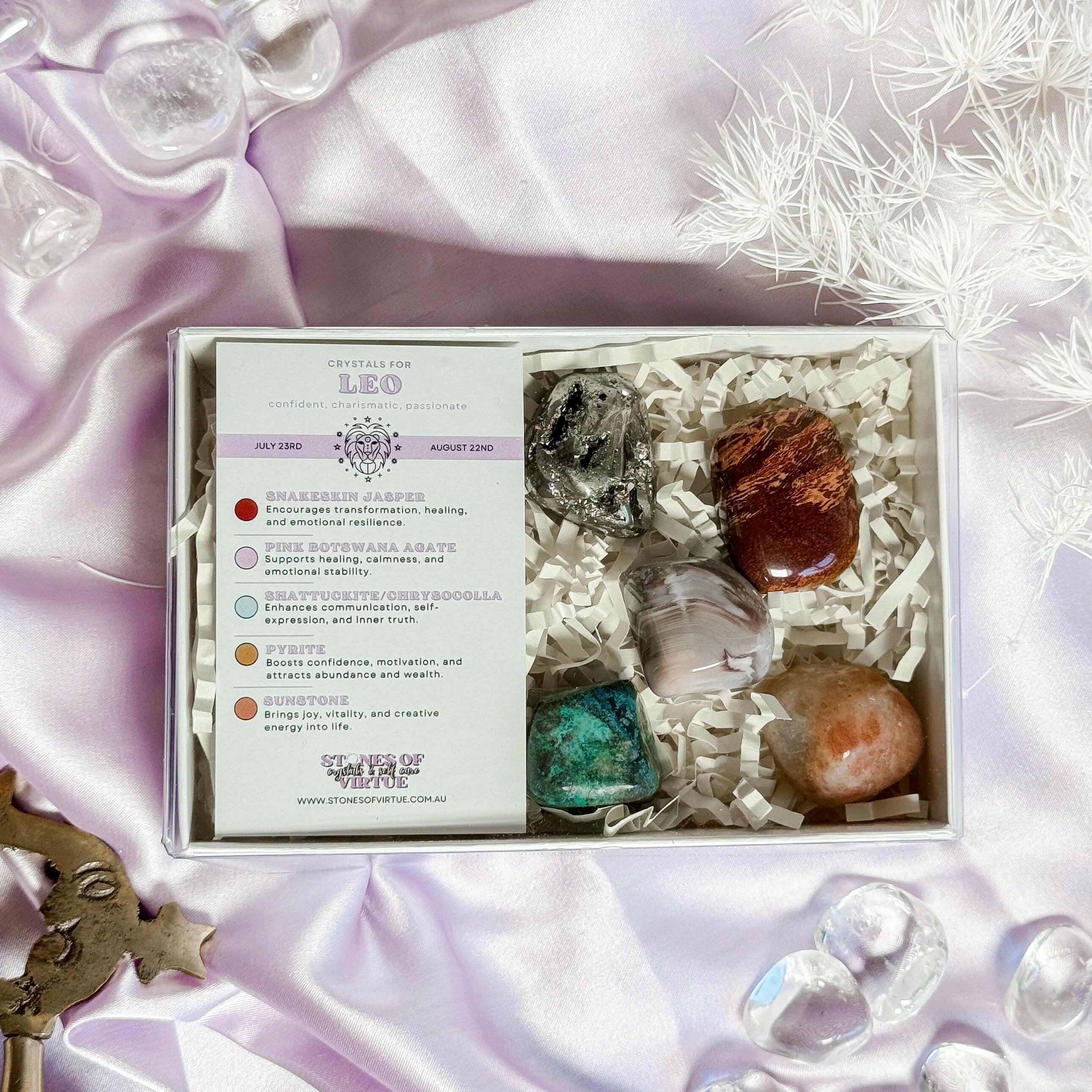 Leo Zodiac Crystal Kit Healing Crystal.