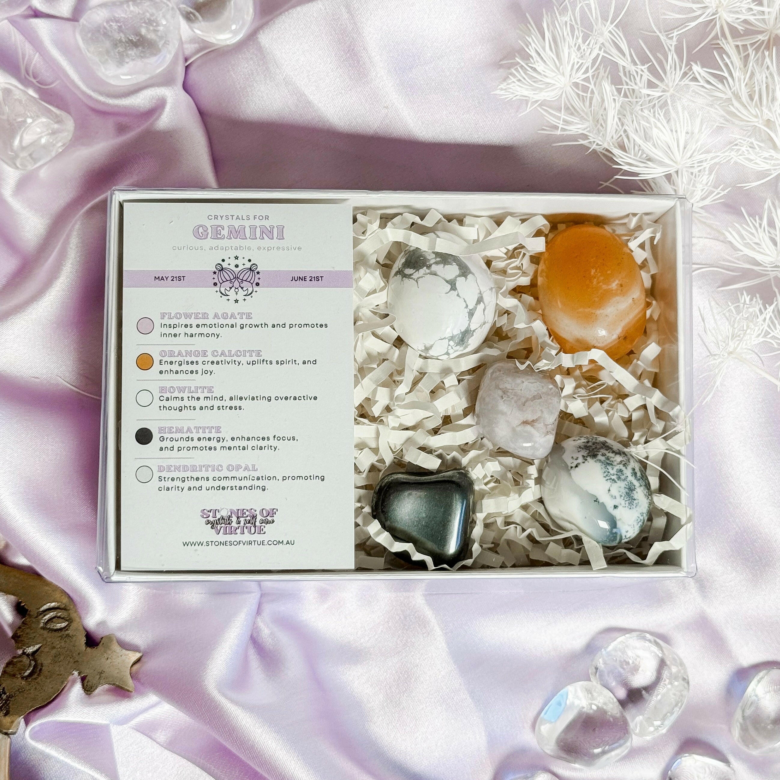 Gemini Zodiac Crystal Kit Healing Crystal.