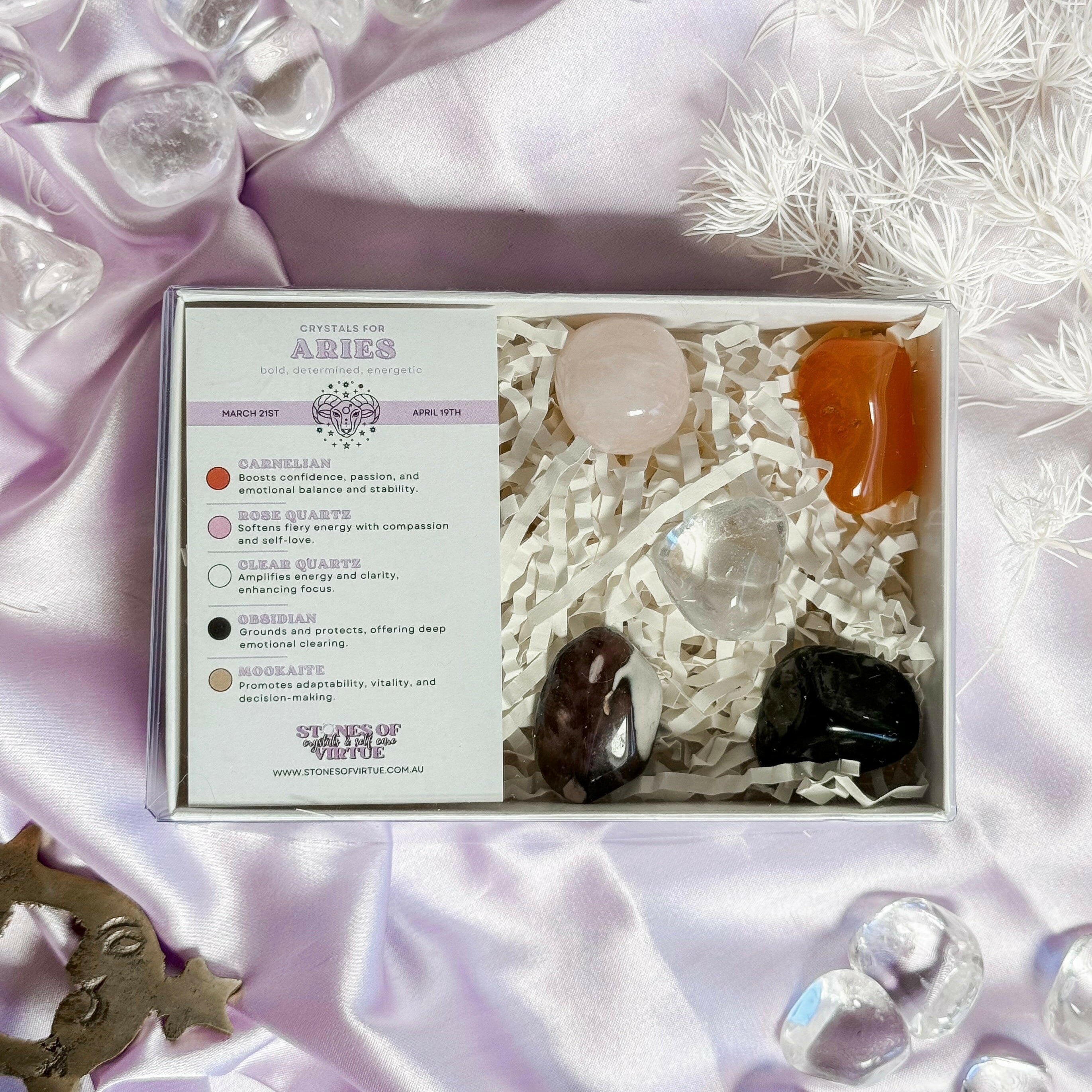 Aries Zodiac Crystal Kit Healing Crystal.