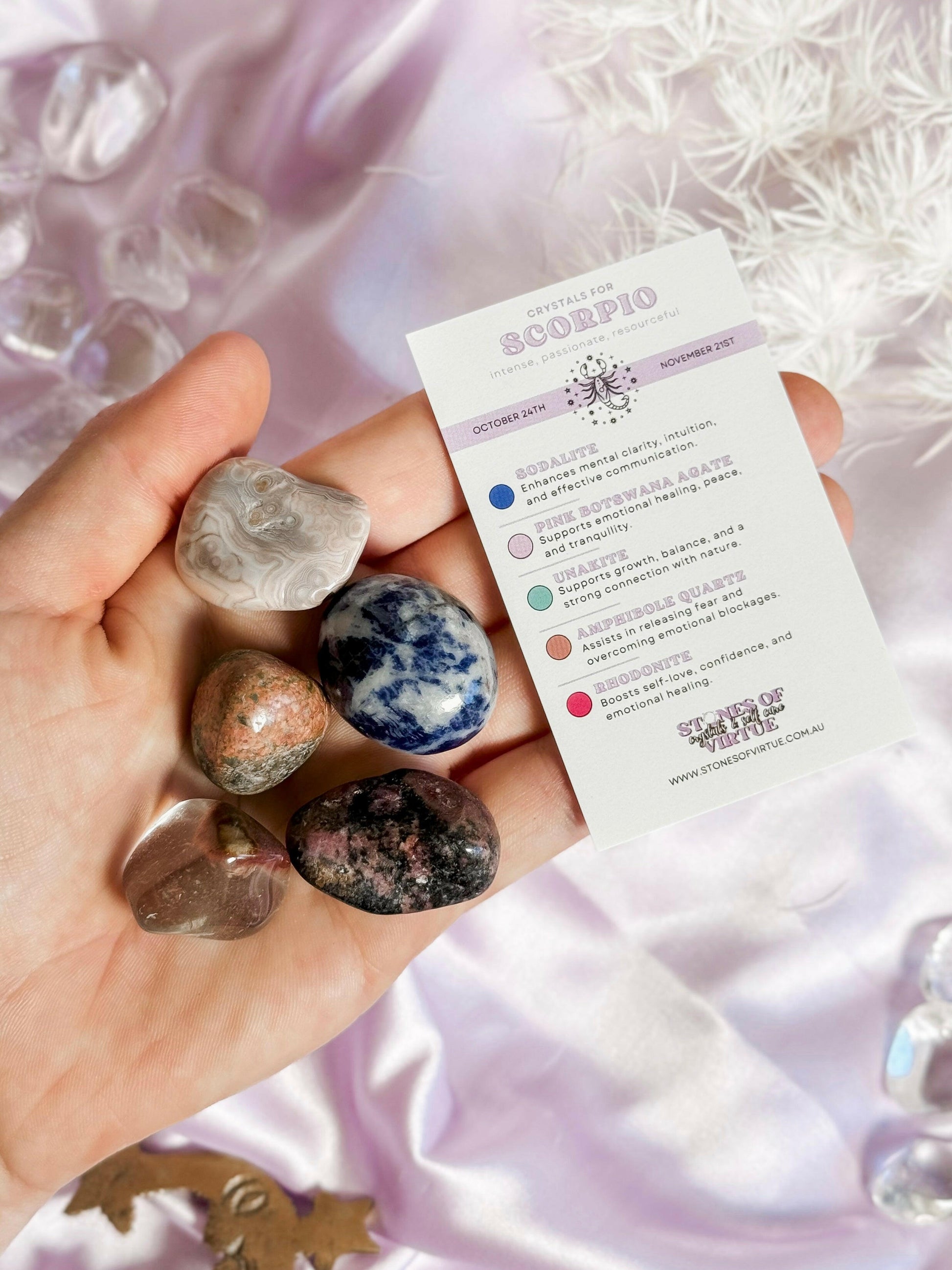Scorpio Zodiac Crystal Kit Healing Crystal.