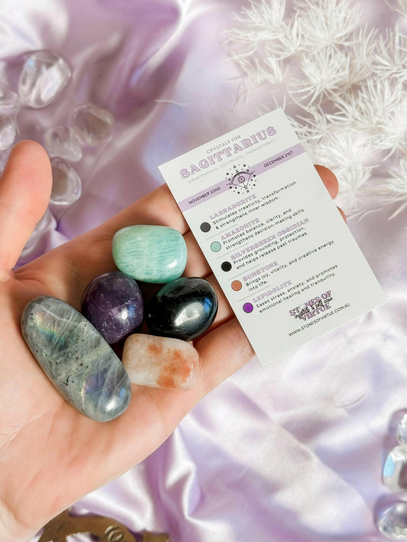 Sagittarius Zodiac Crystal Kit Healing Crystal.