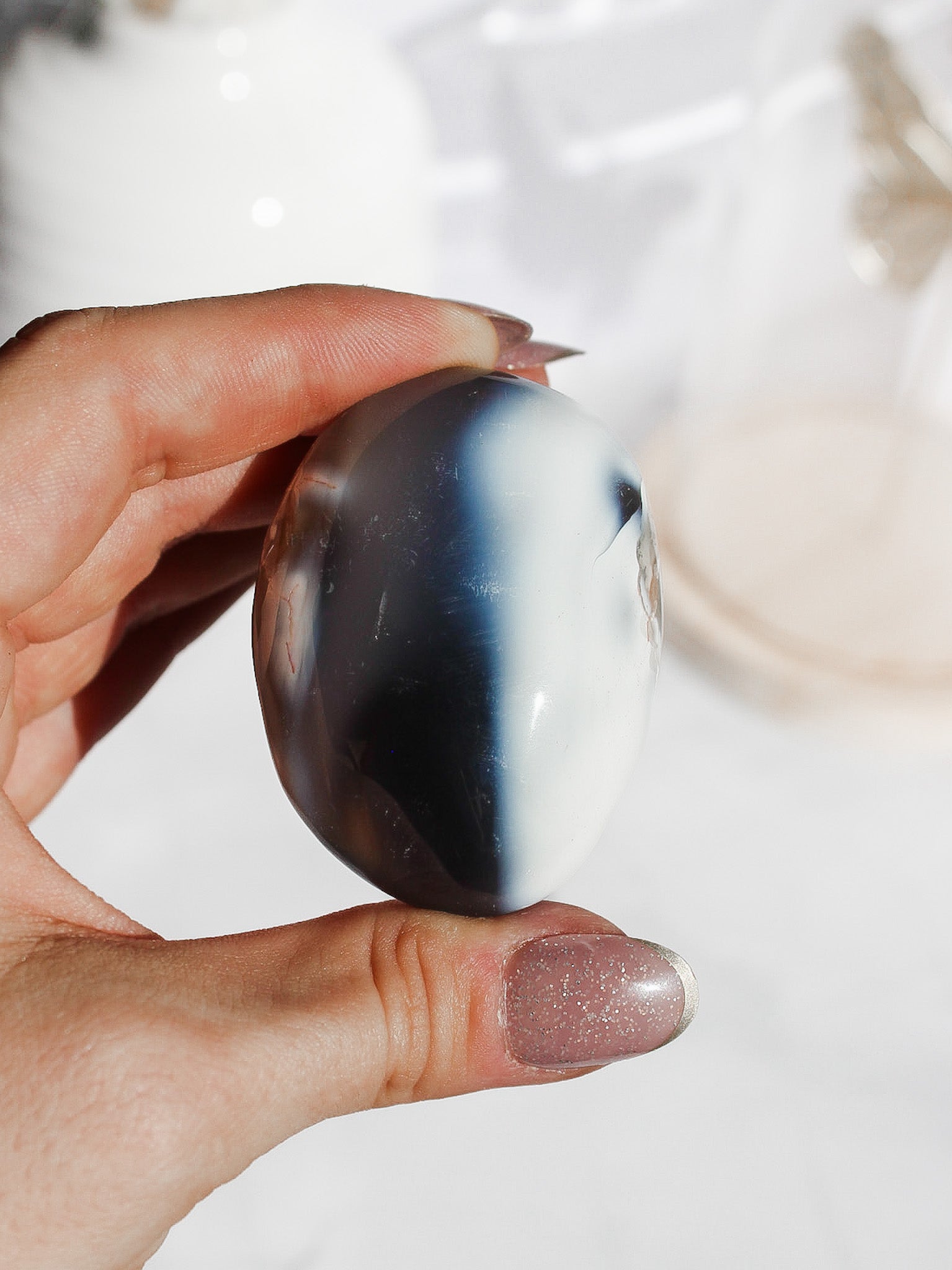 Orca Agate Palmstone