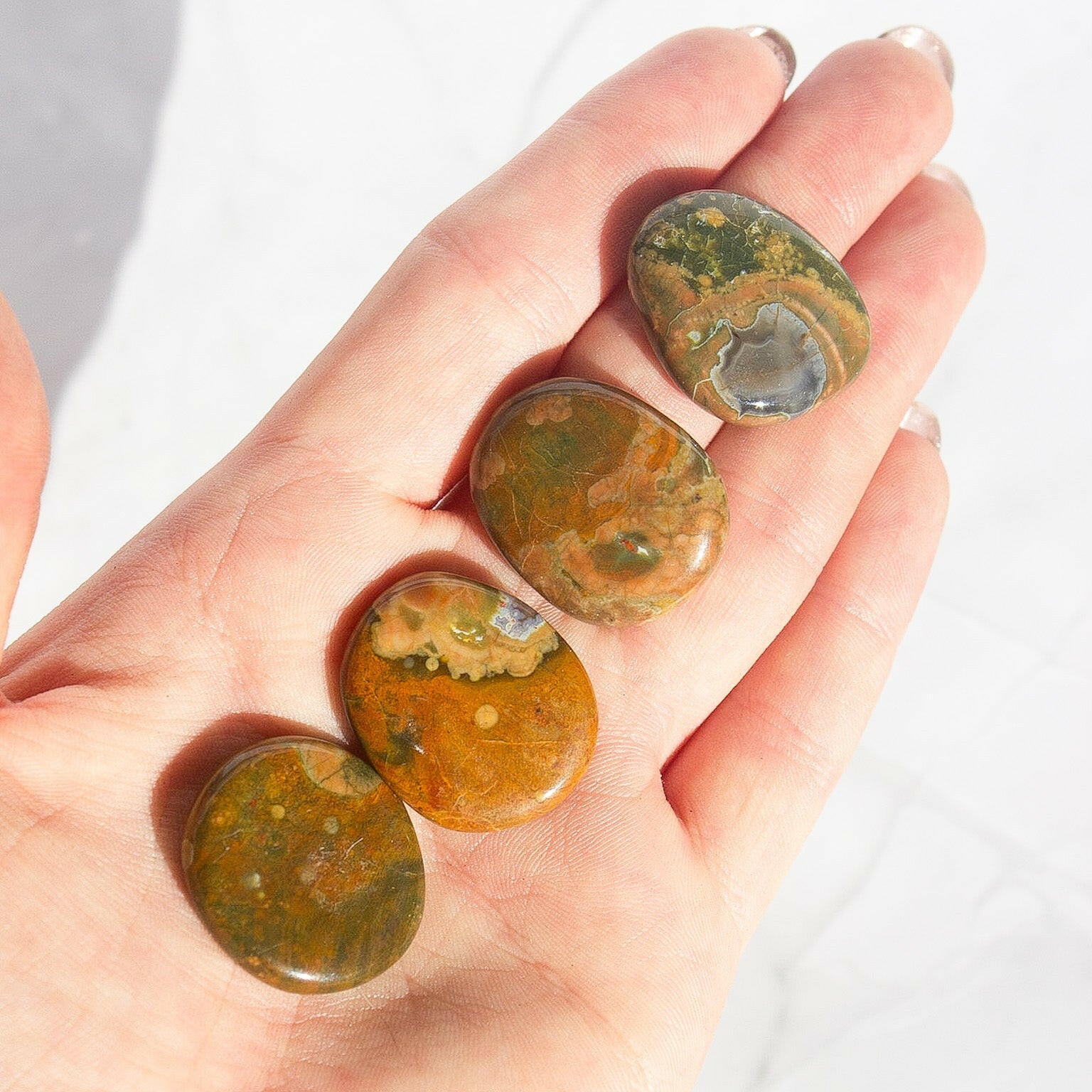 Rhyolite Mini Flatstone Healing Crystal.