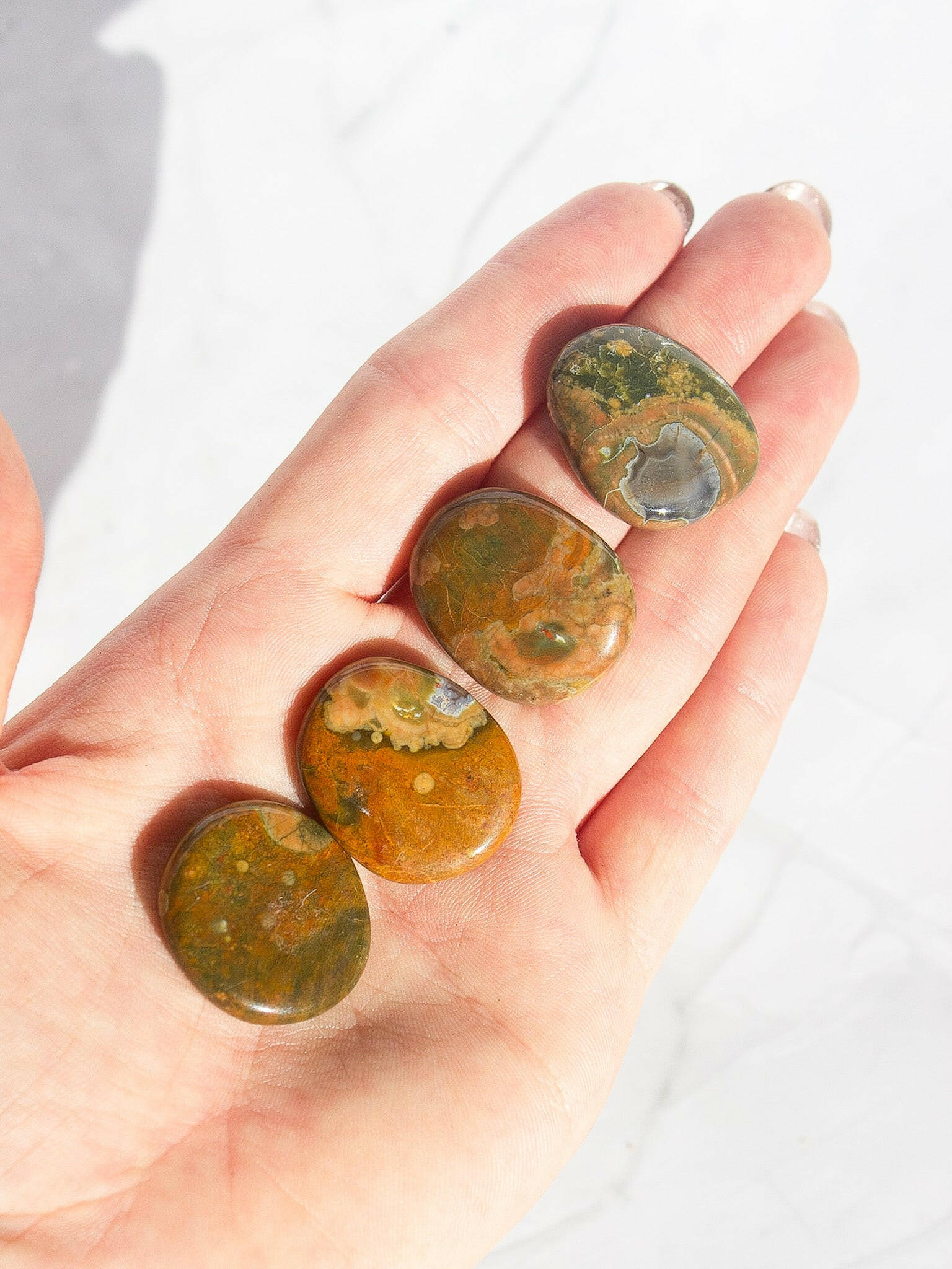 Rhyolite Mini Flatstone Healing Crystal.