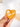 Orange Calcite Heart
