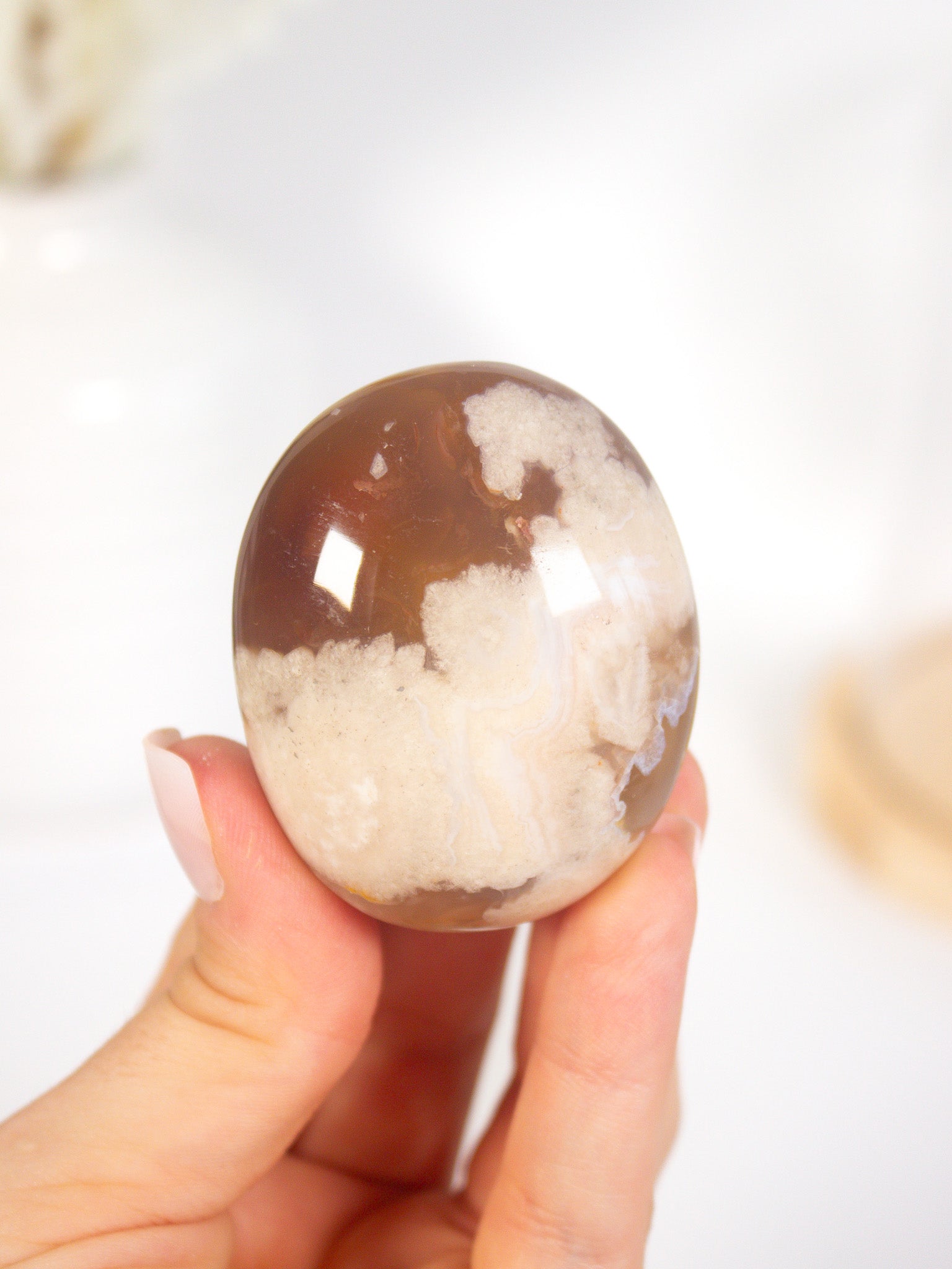 Flower Agate Palmstone