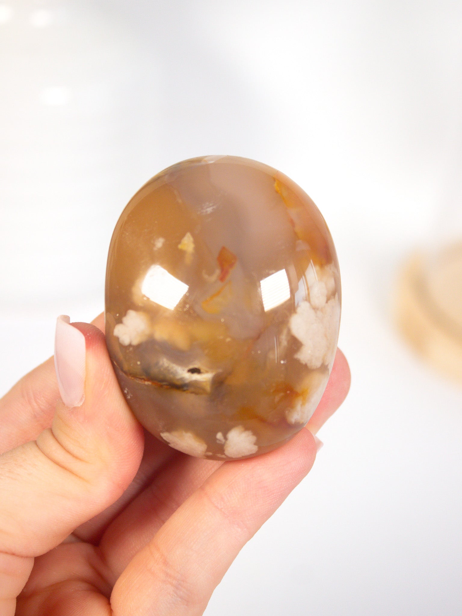 Flower Agate Palmstone