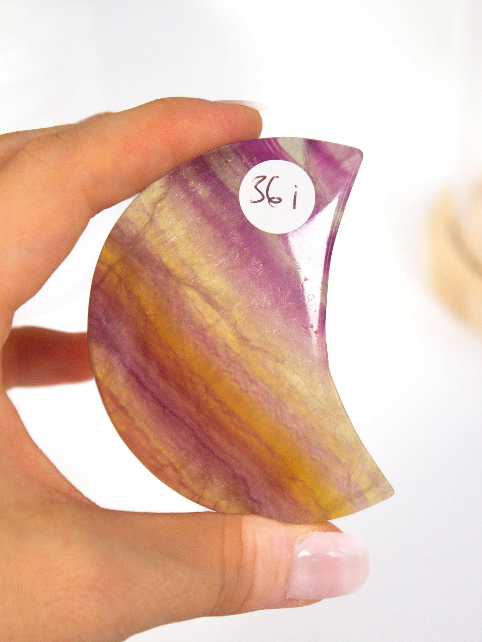 Candy Fluorite Moon Healing Crystal.