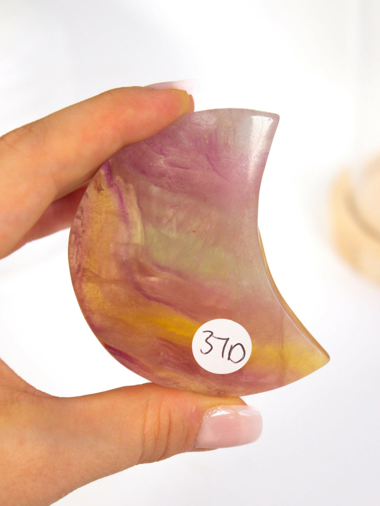 Candy Fluorite Moon Healing Crystal.