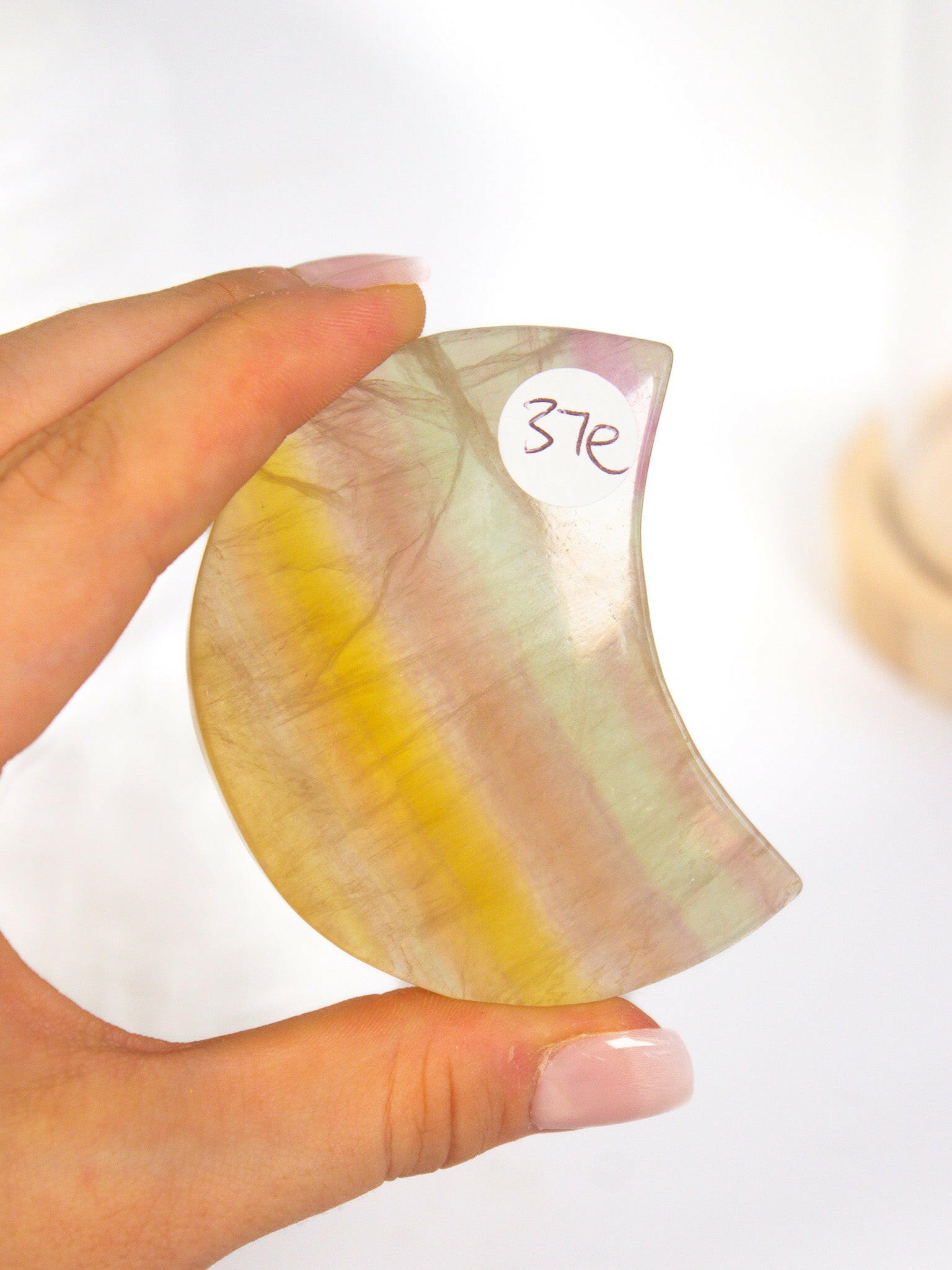 Candy Fluorite Moon Healing Crystal.
