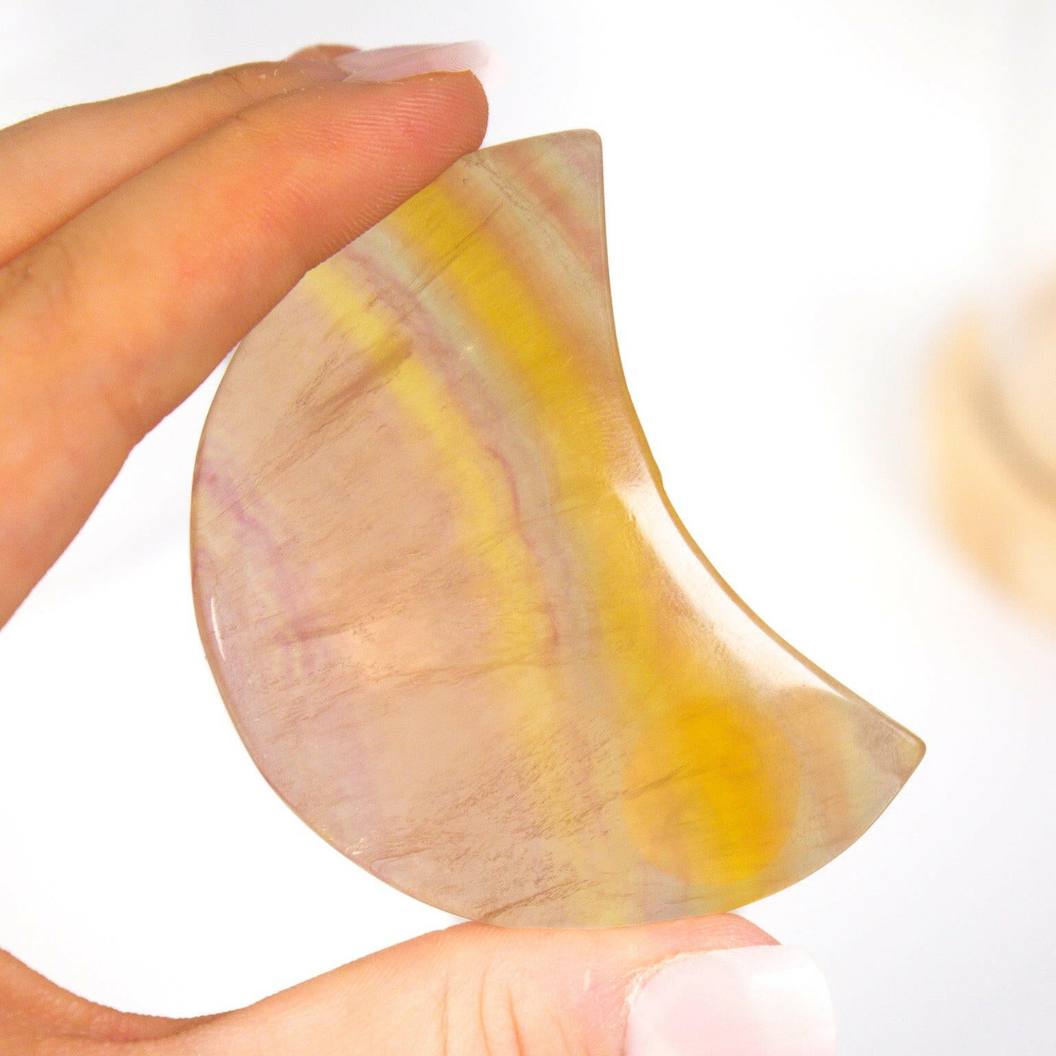Candy Fluorite Moon Healing Crystal.