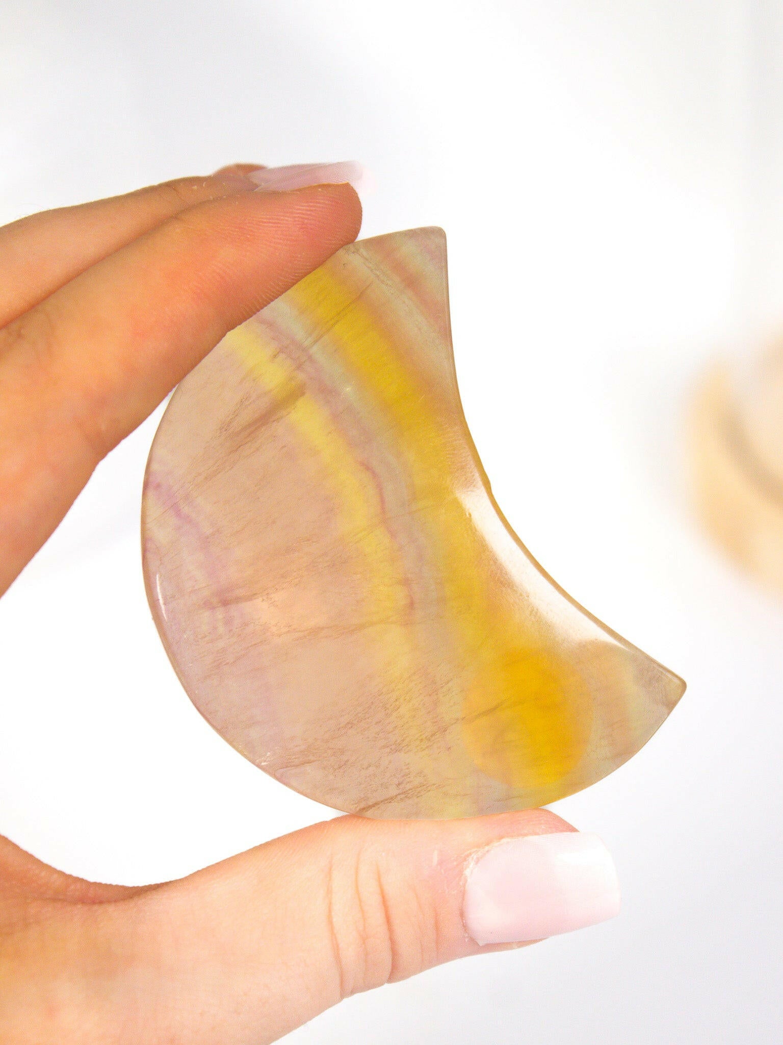 Candy Fluorite Moon Healing Crystal.