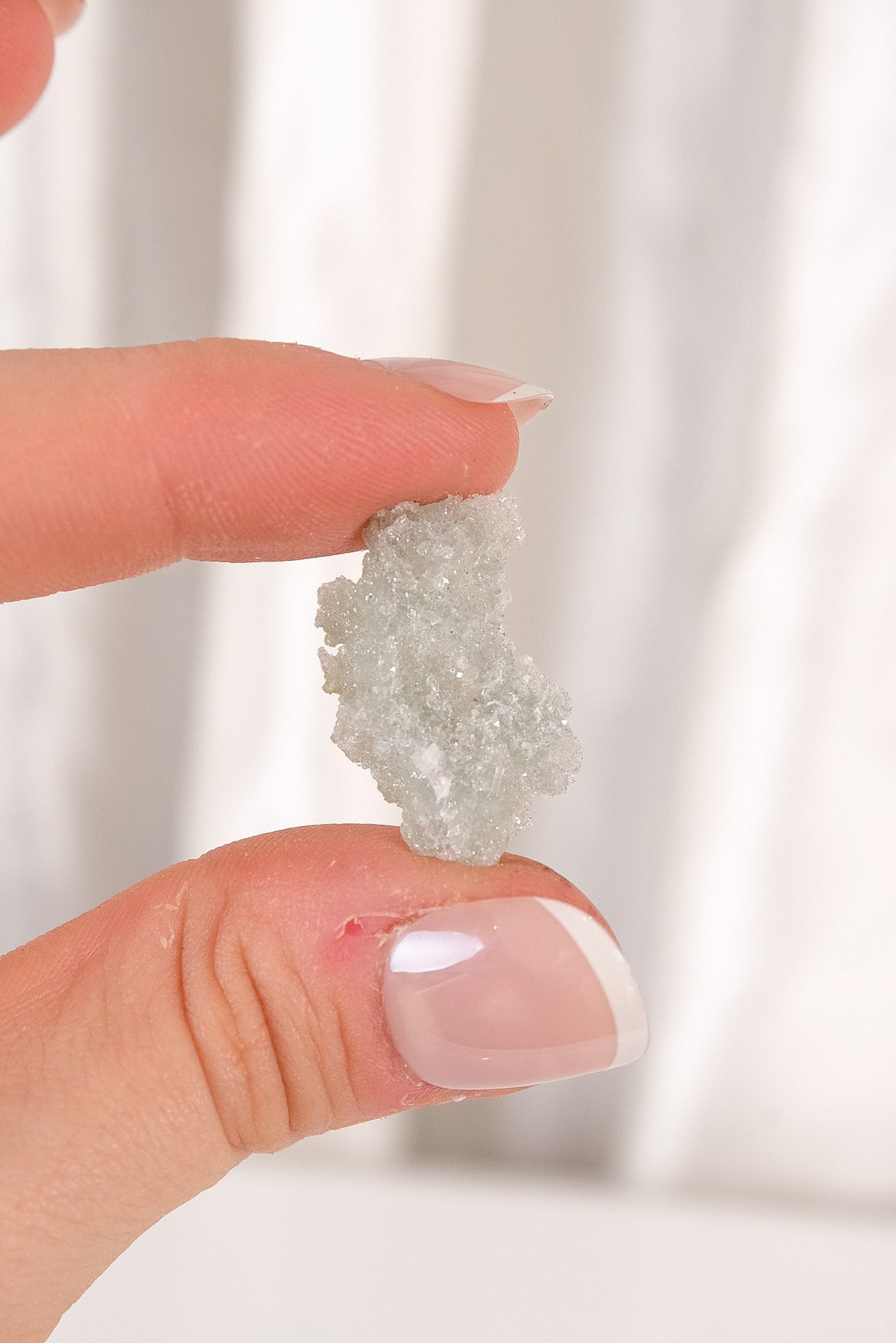 Snowy Green Apophyllite Super Thin Crust