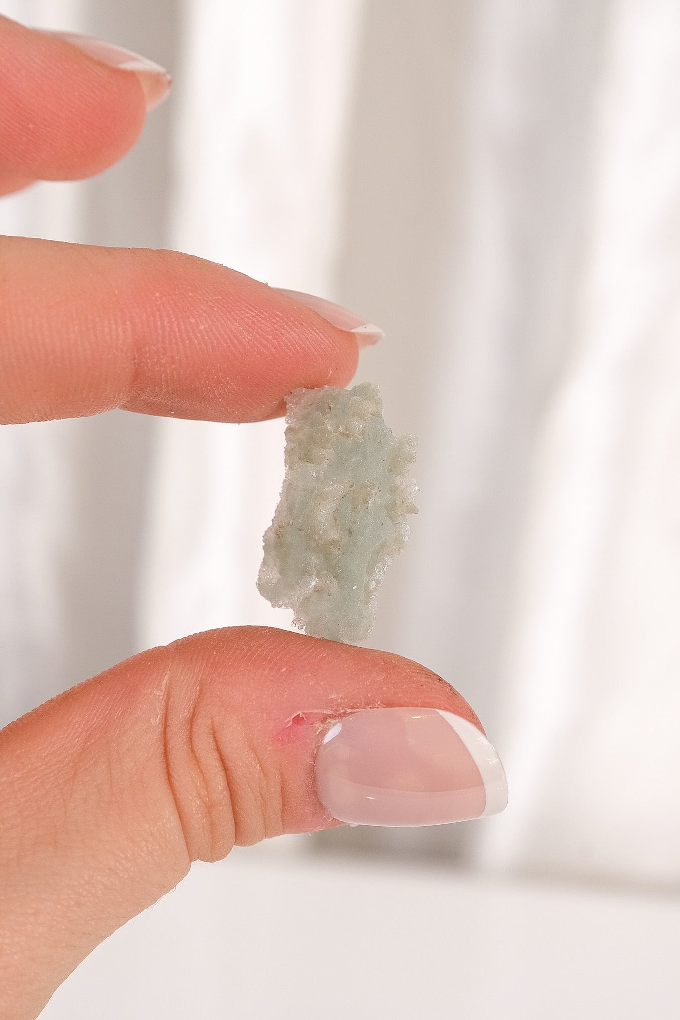 Snowy Green Apophyllite Super Thin Crust