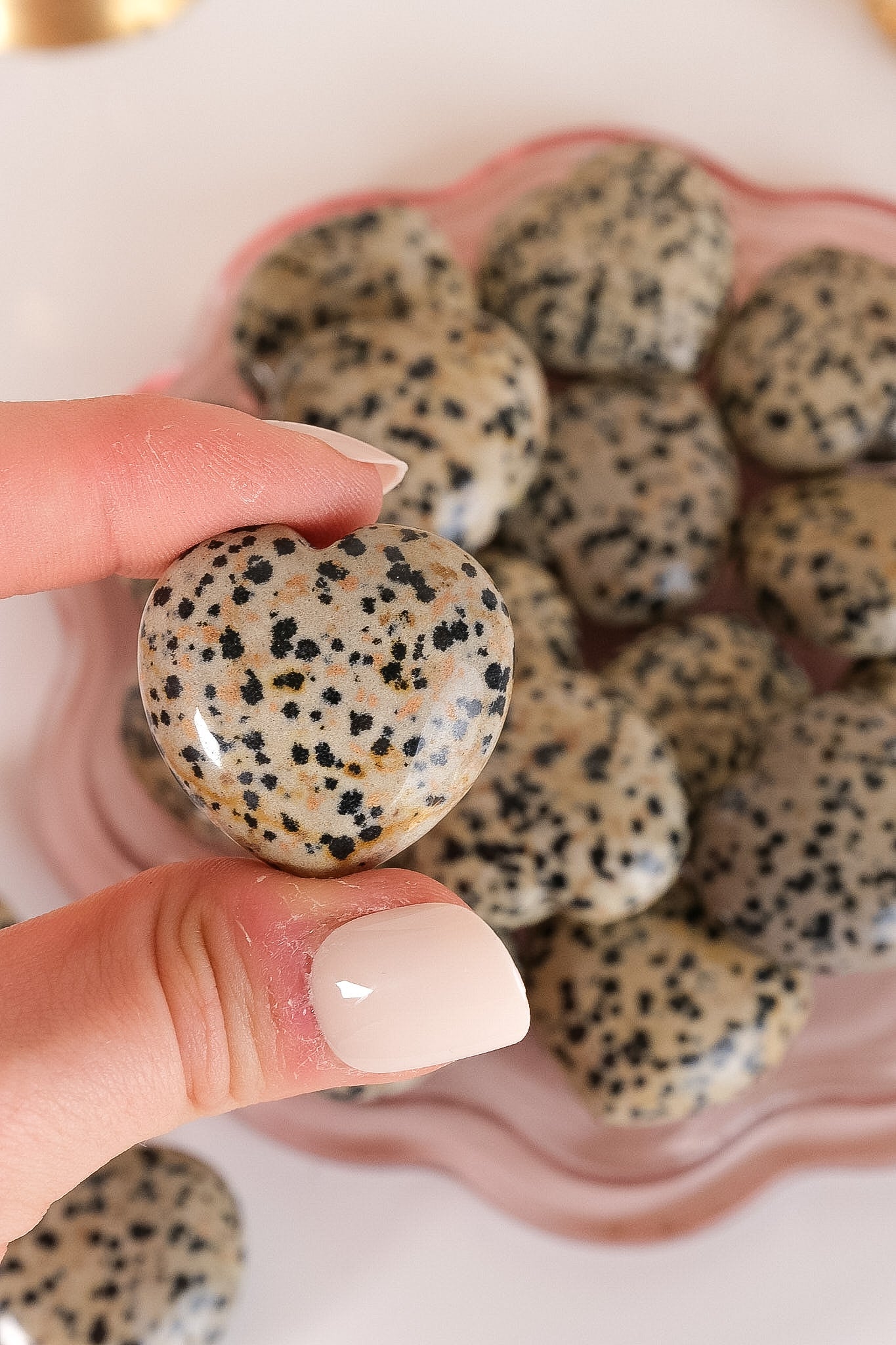 Dalmatian Jasper Small Heart