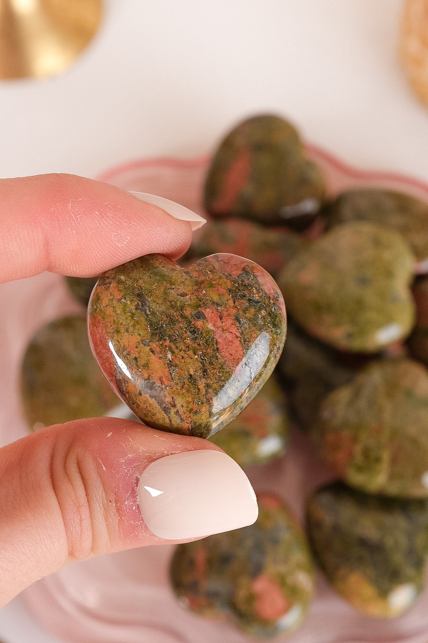 Unakite Small Heart
