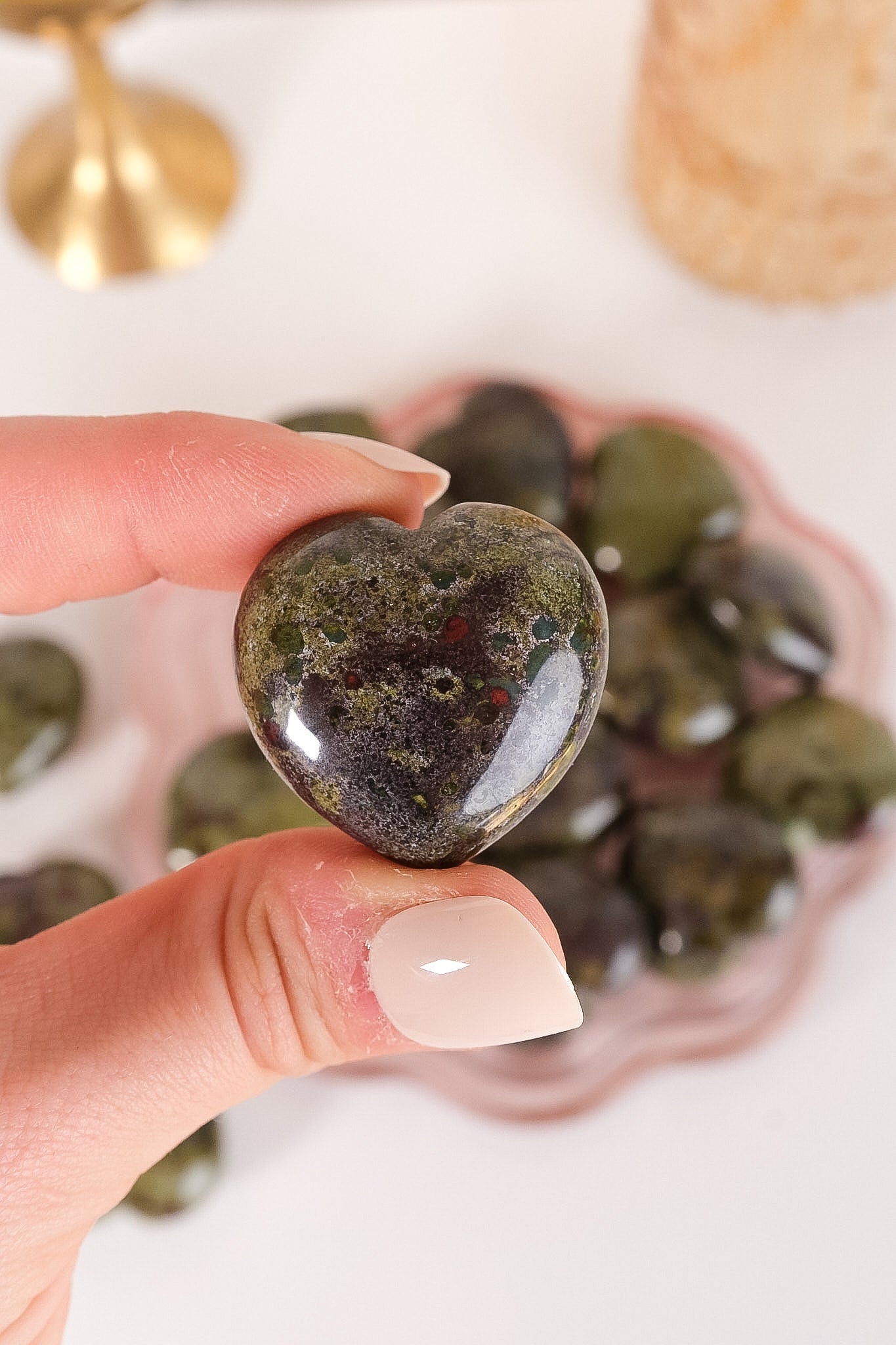 Dragons Blood Jasper Small Heart