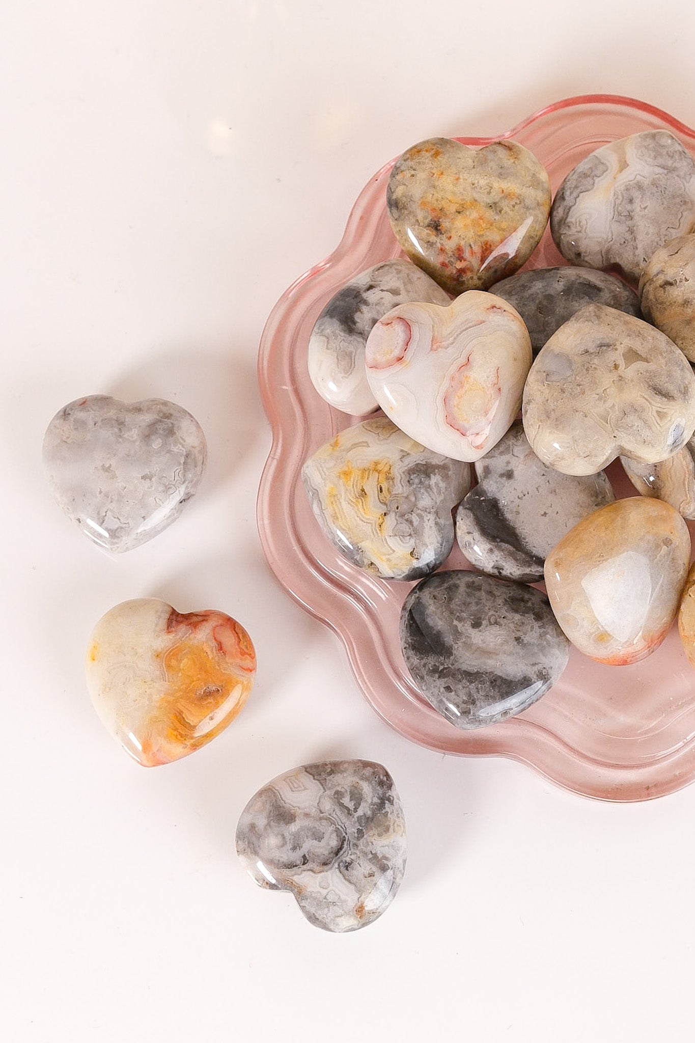 Crazy Lace Agate Small Heart