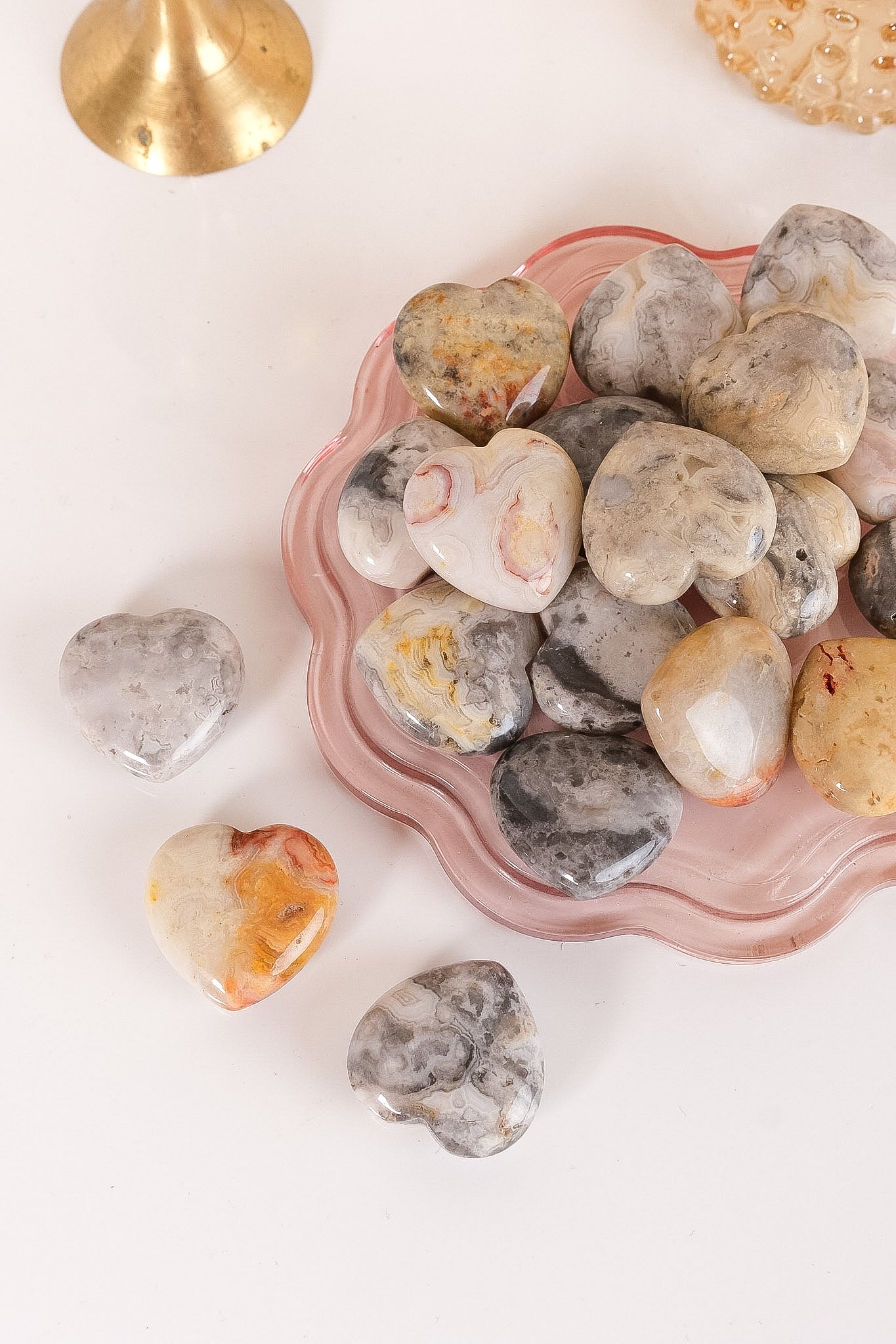 Crazy Lace Agate Small Heart