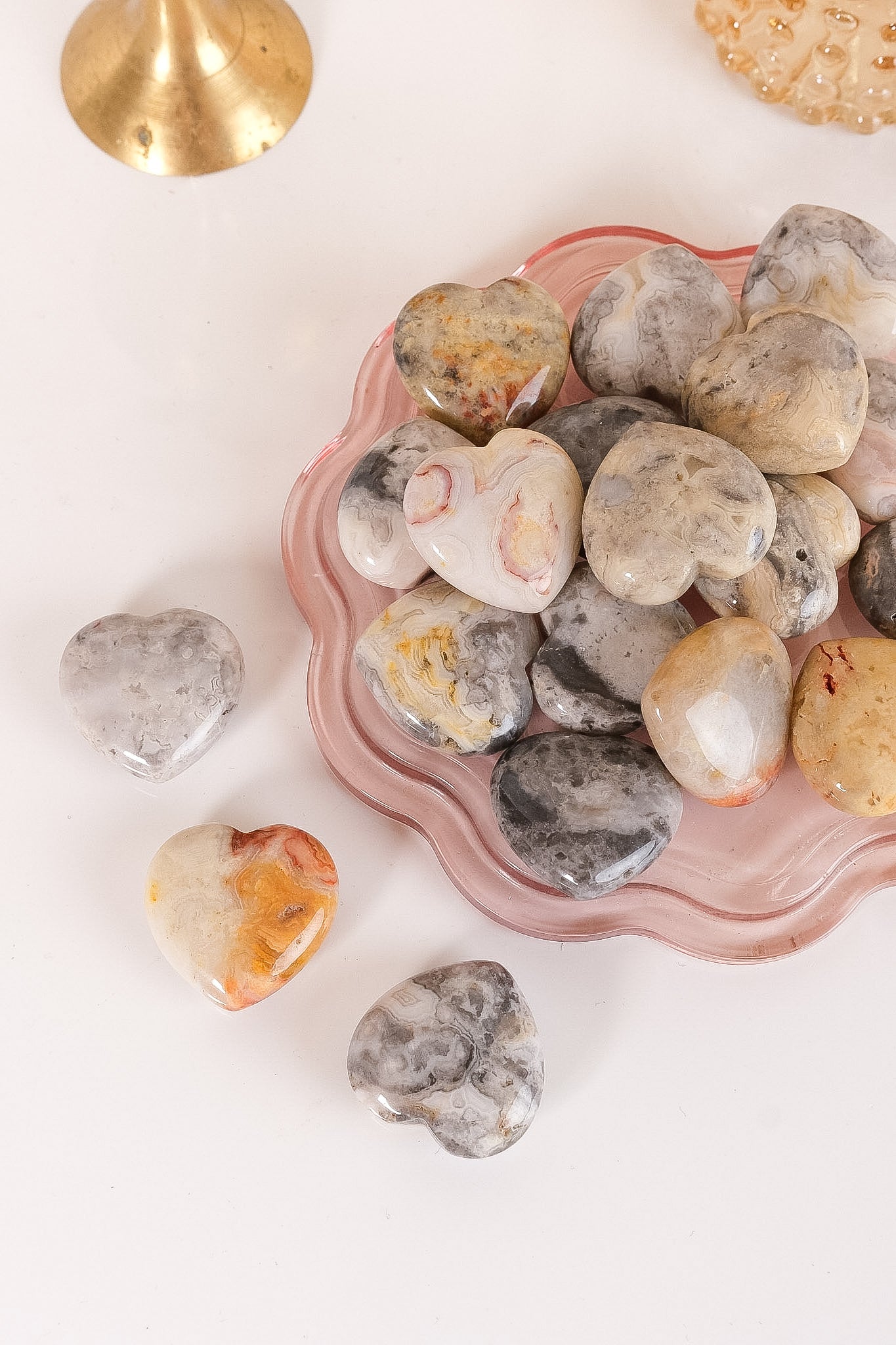 Crazy Lace Agate Small Heart