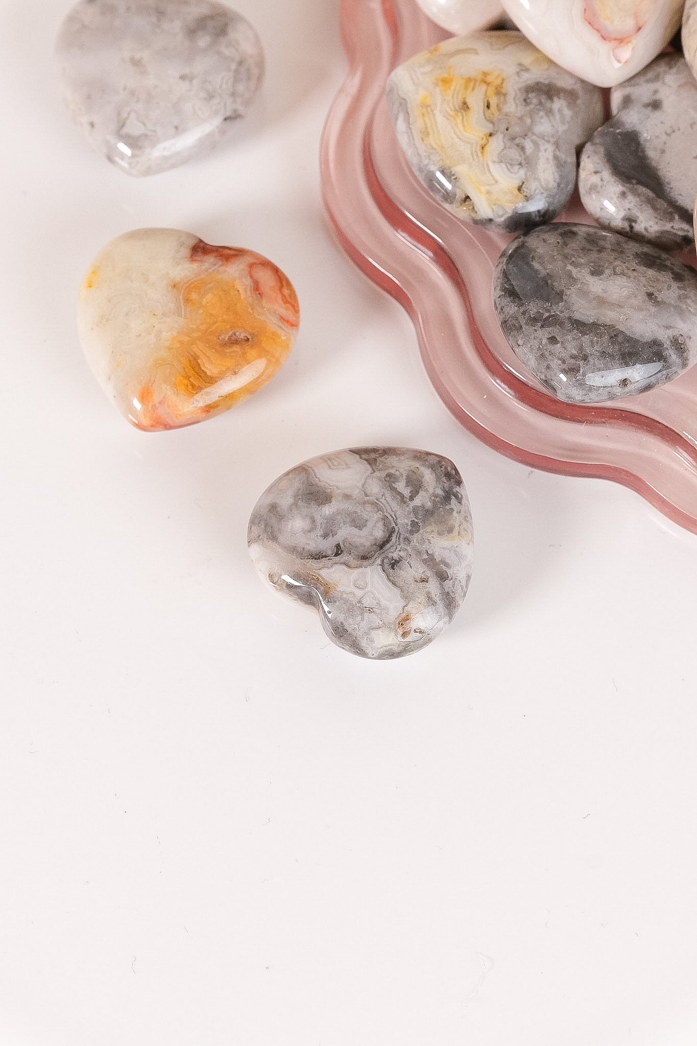 Crazy Lace Agate Small Heart