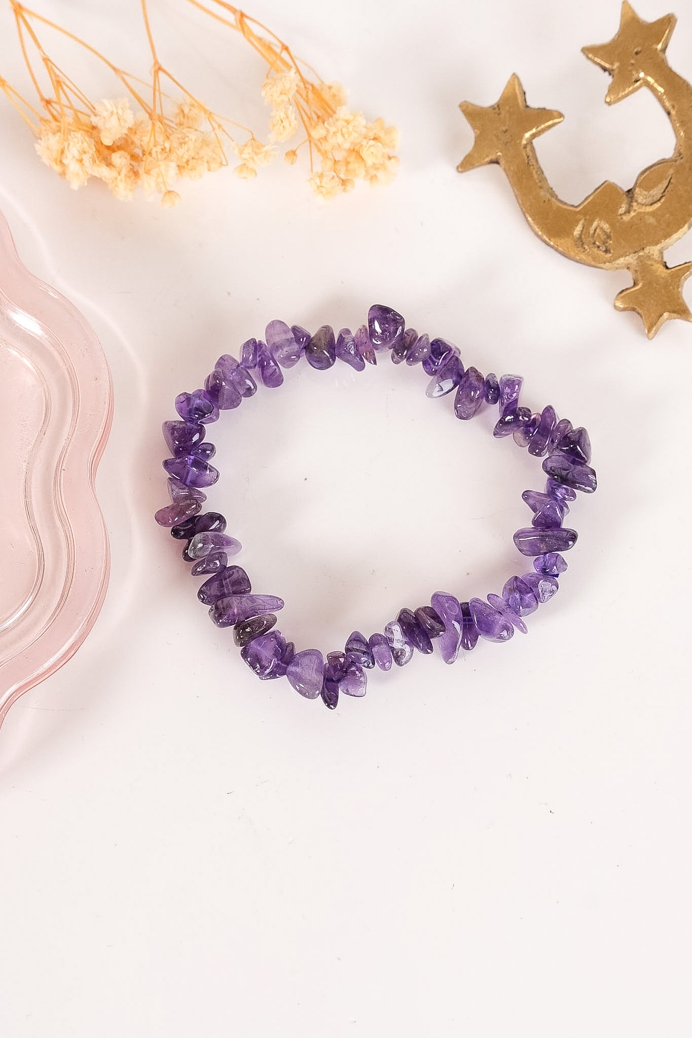 Amethyst Chip Bracelet
