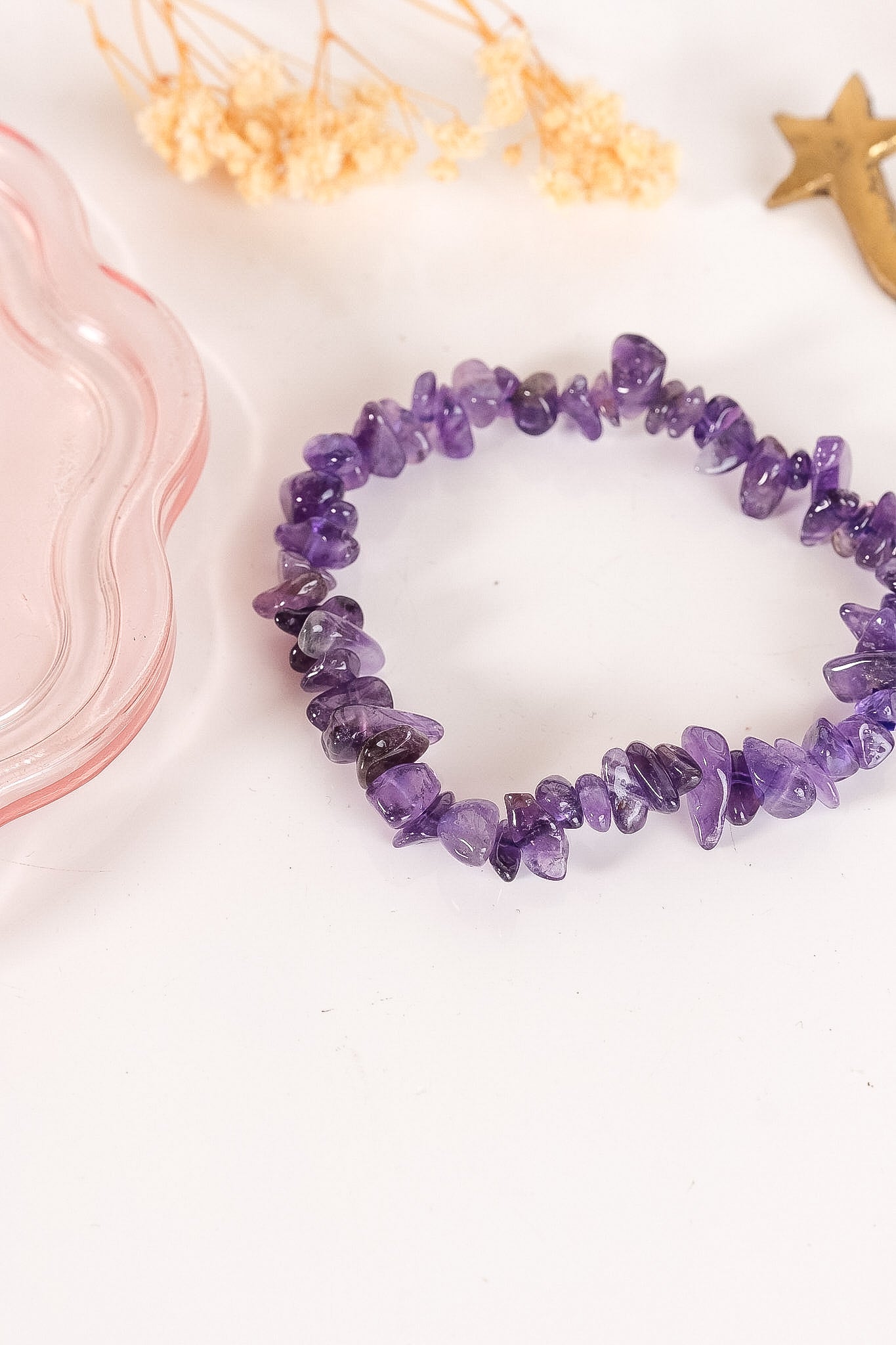Amethyst Chip Bracelet