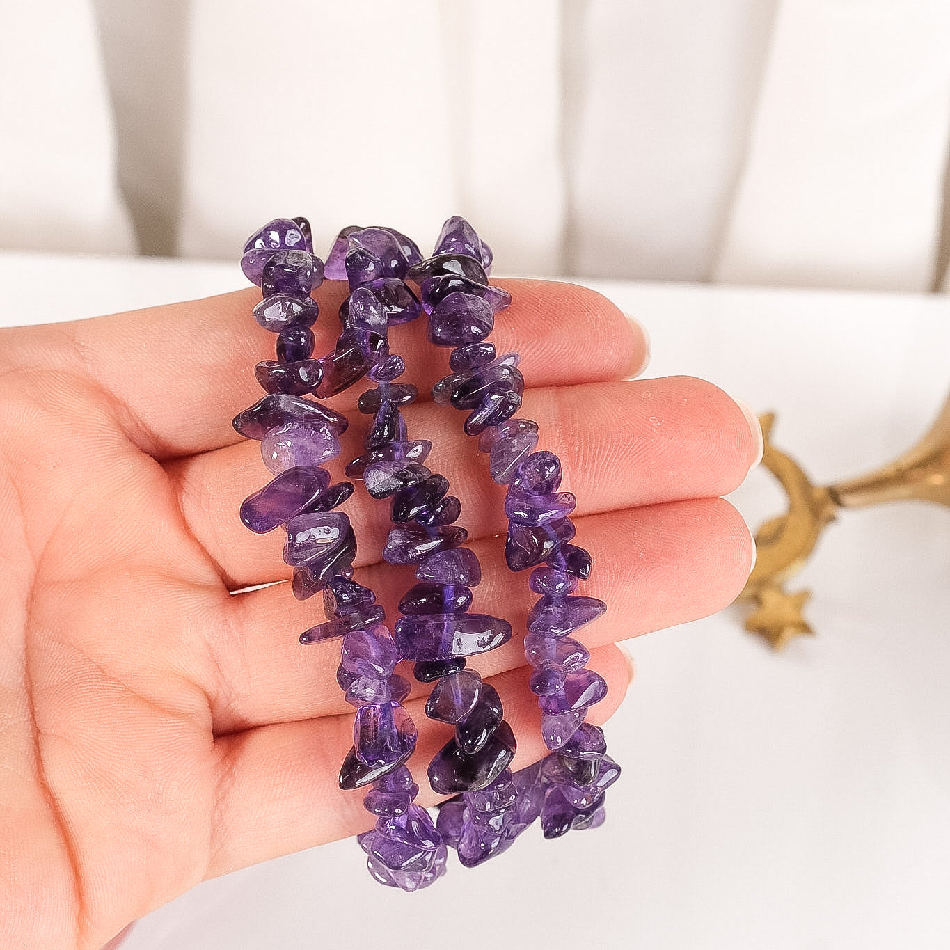 Amethyst Chip Bracelet