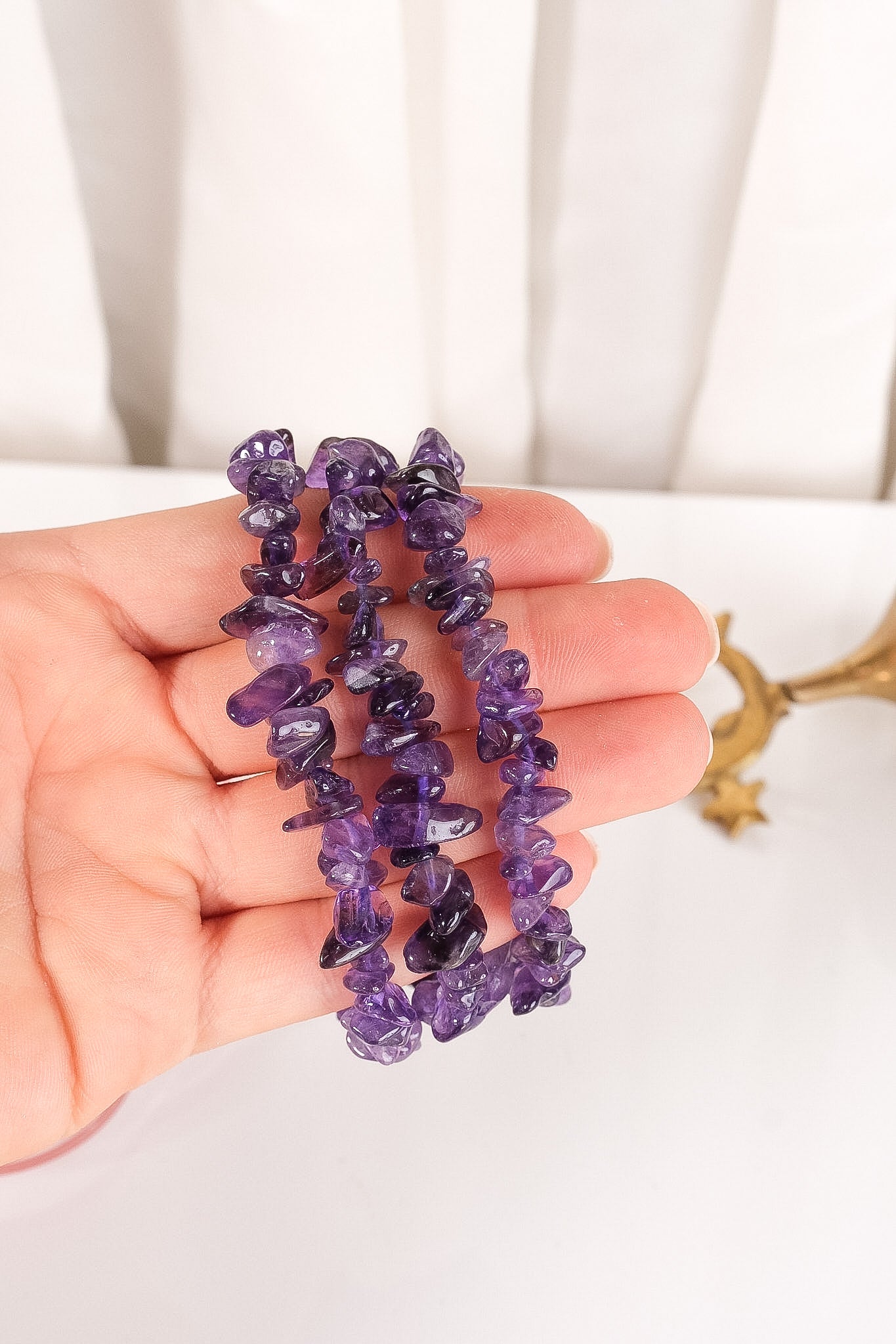 Amethyst Chip Bracelet