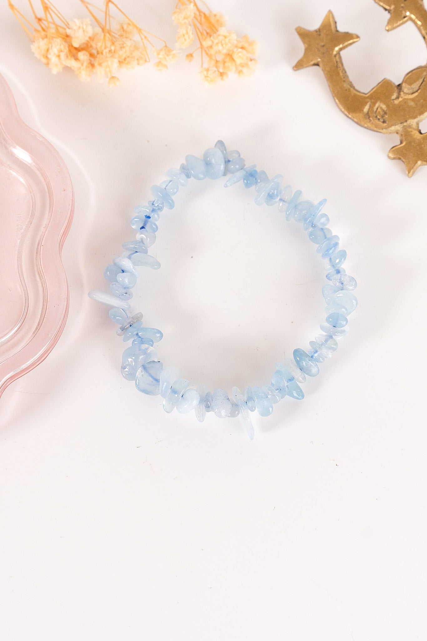 Aquamarine Chip Bracelet