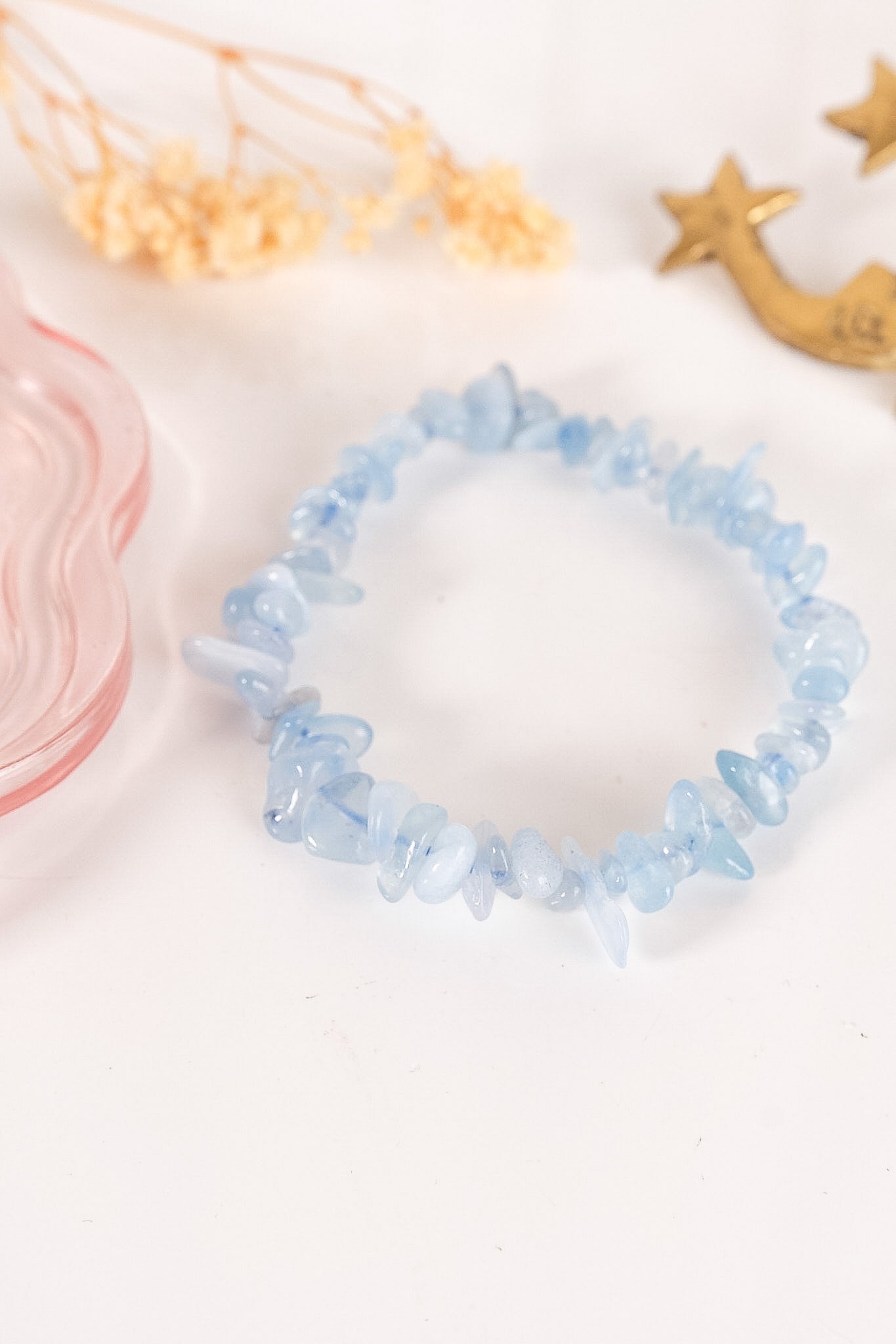 Aquamarine Chip Bracelet