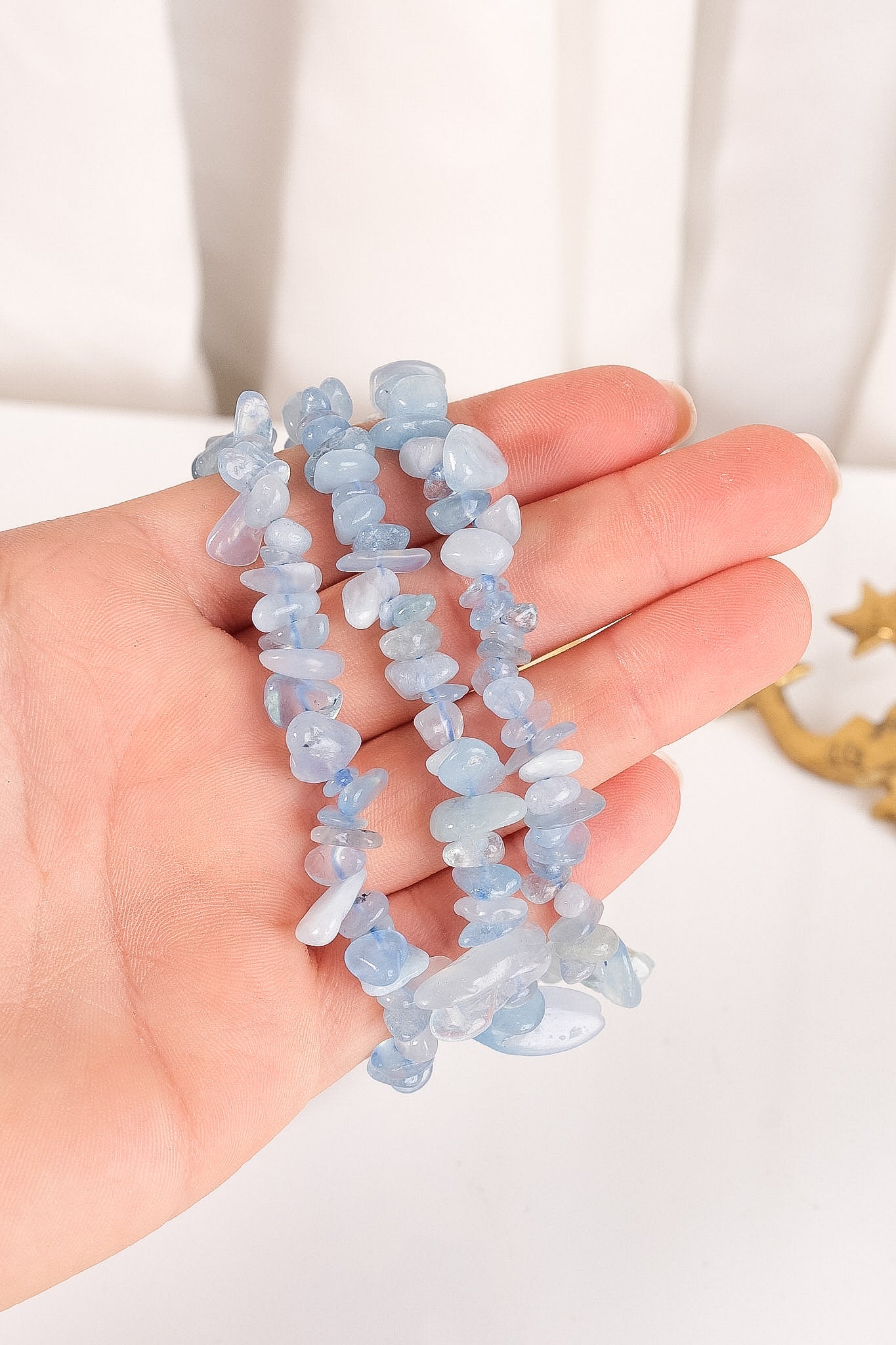 Aquamarine Chip Bracelet