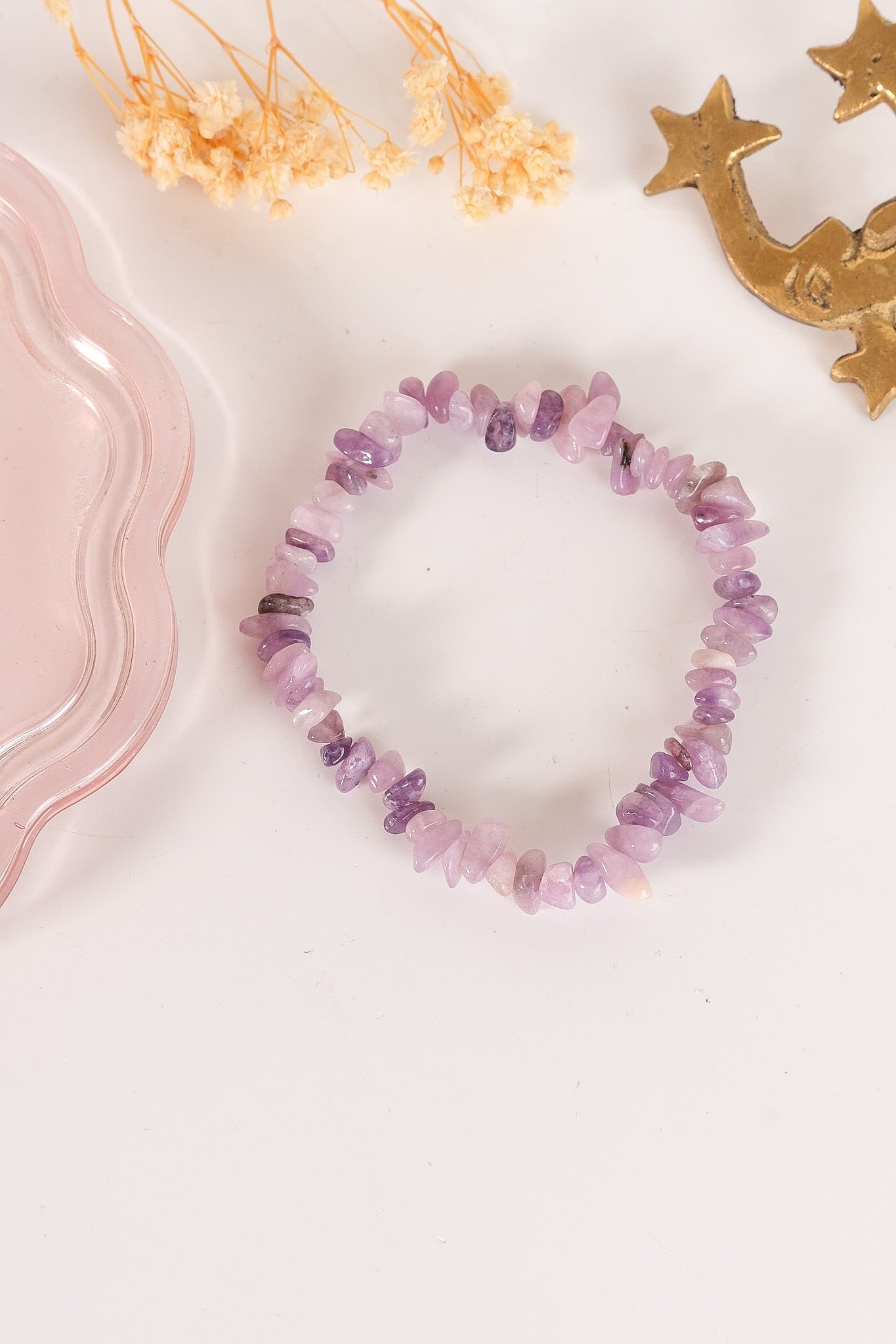 Lepidolite Chip Bracelet