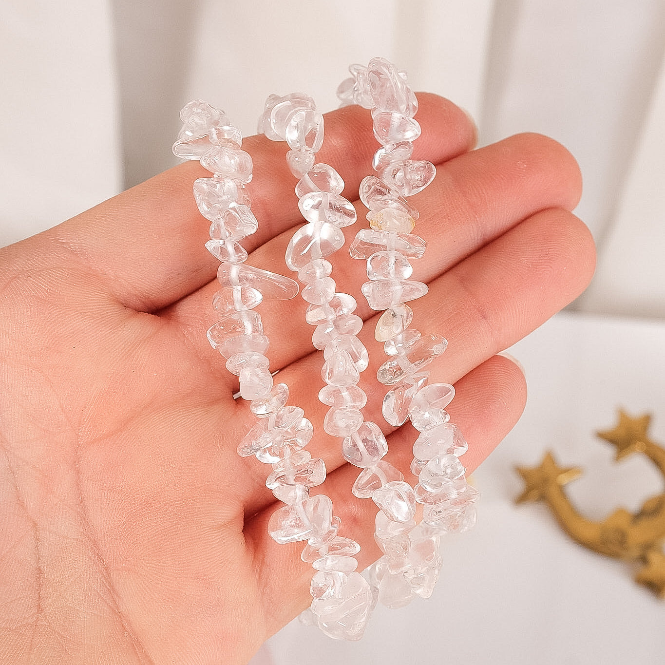 Clear Quartz Chip Bracelet