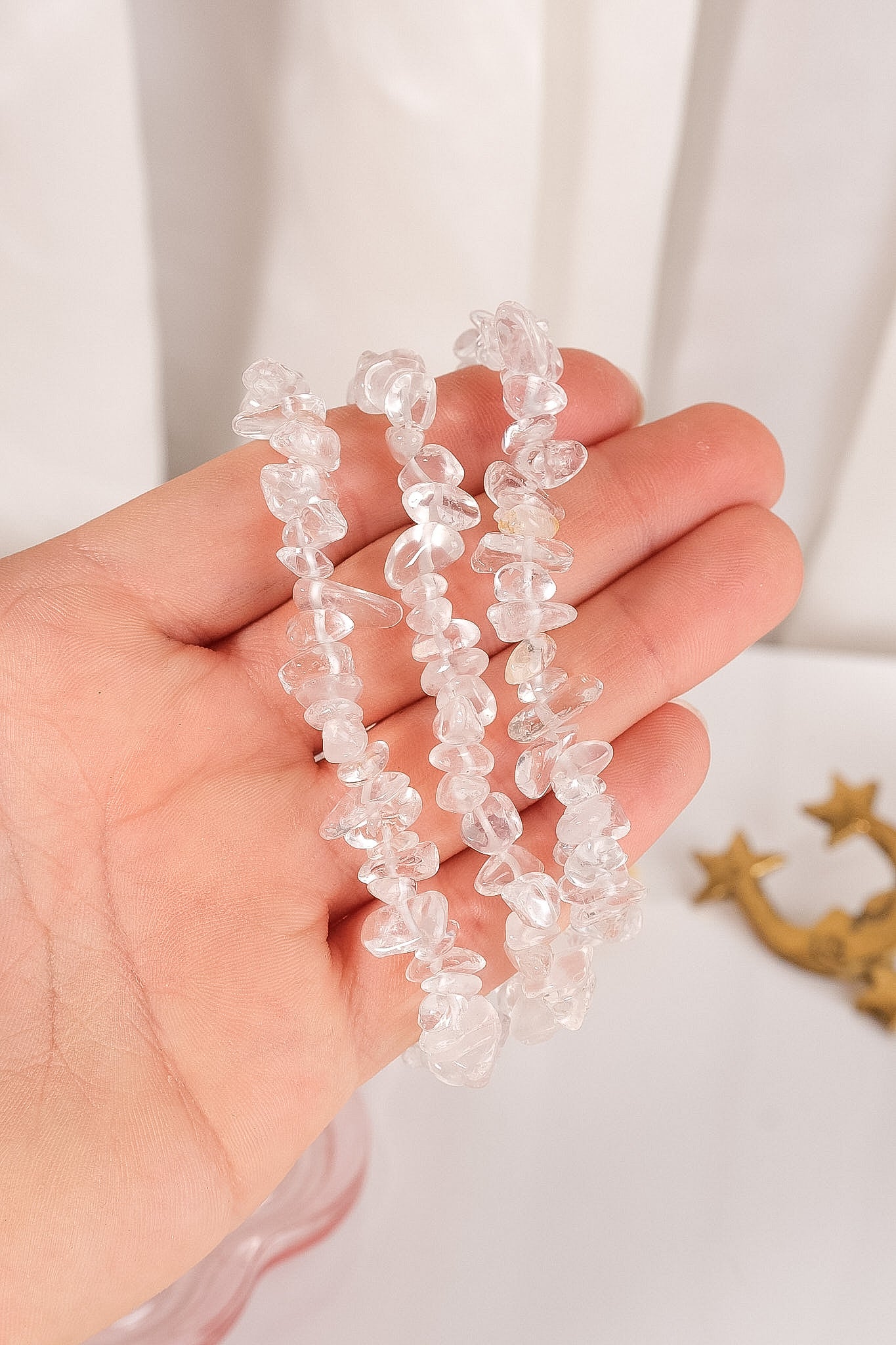 Clear Quartz Chip Bracelet