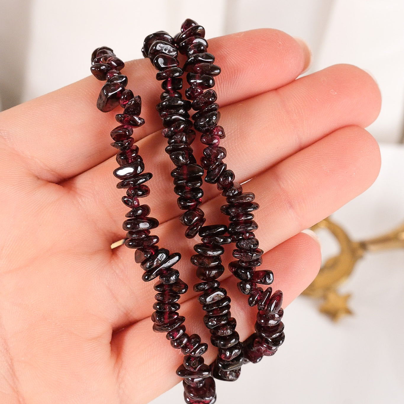 Garnet Chip Bracelet