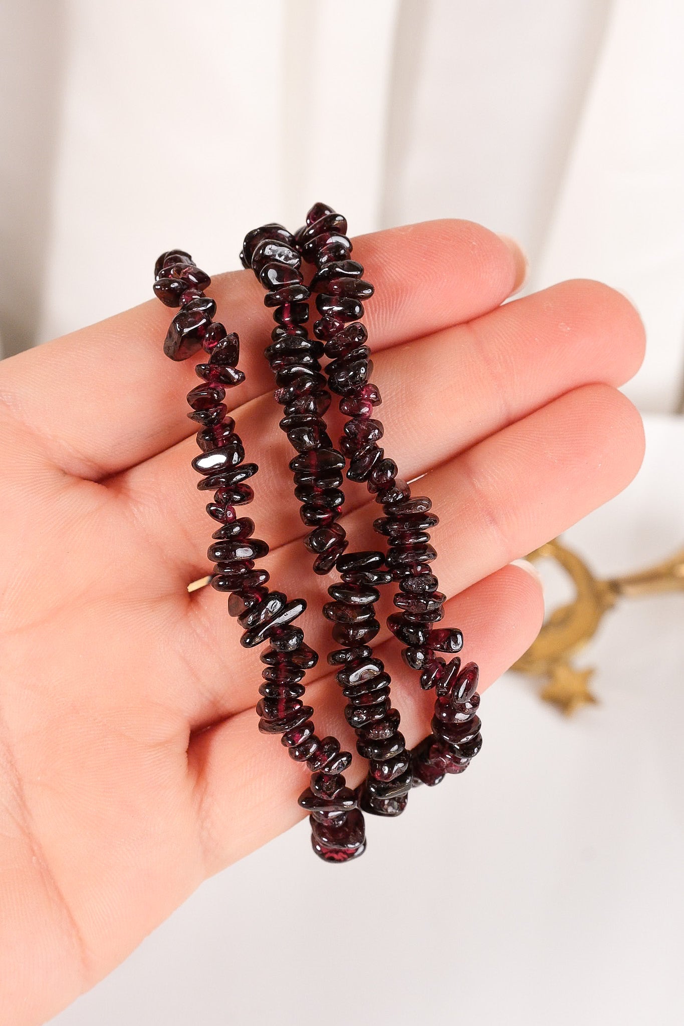 Garnet Chip Bracelet